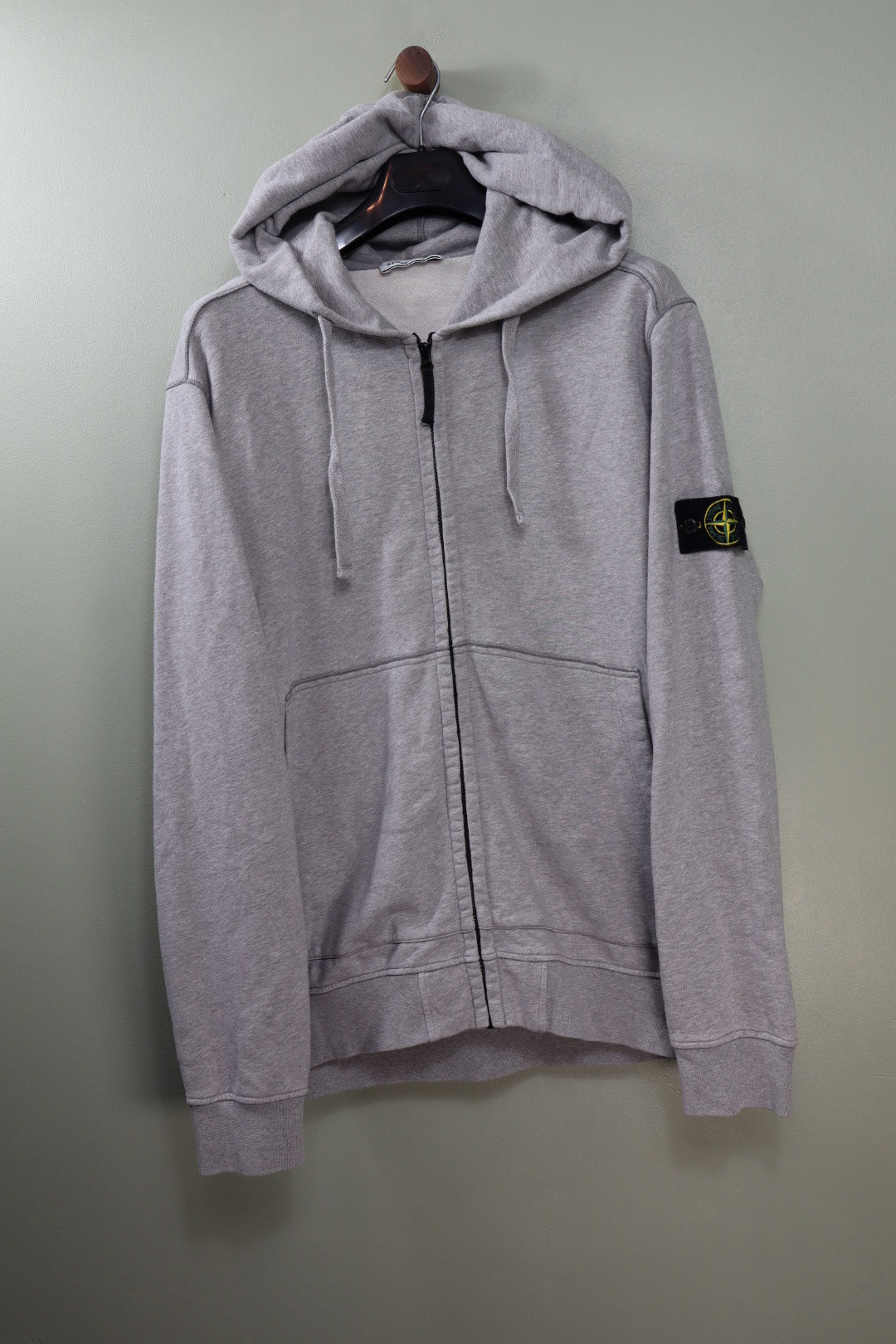 Stone Island Grey Zipped Hoodie