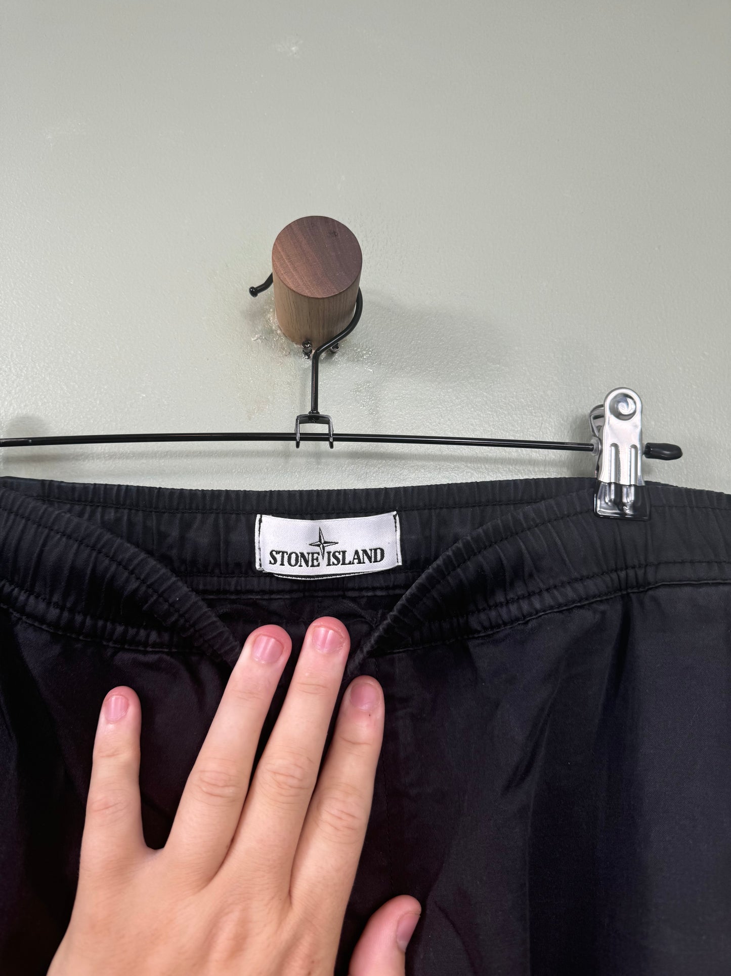 Stone Island Black RE-T Cargo Bottoms