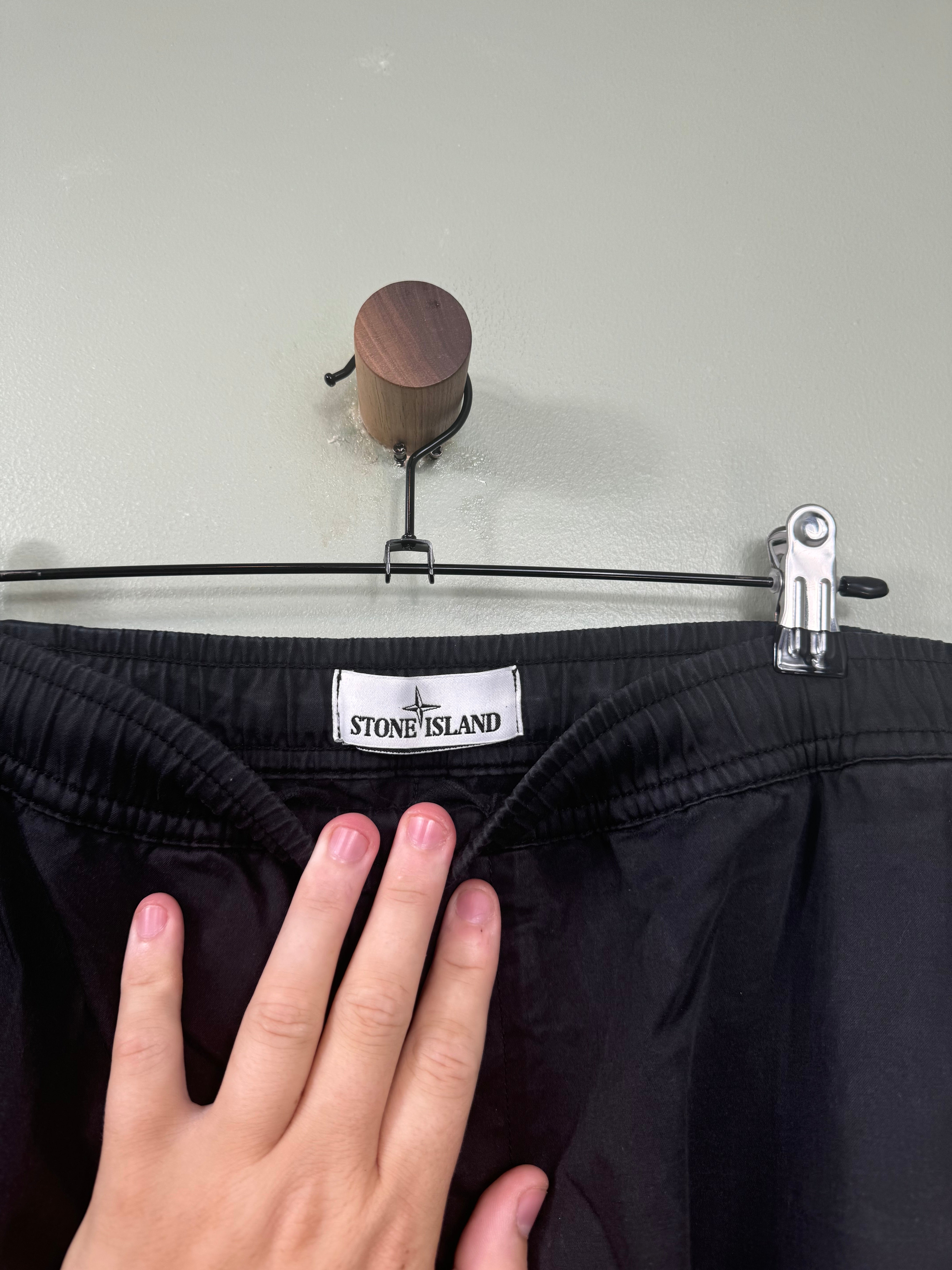 Stone Island Black RE-T Cargo Bottoms