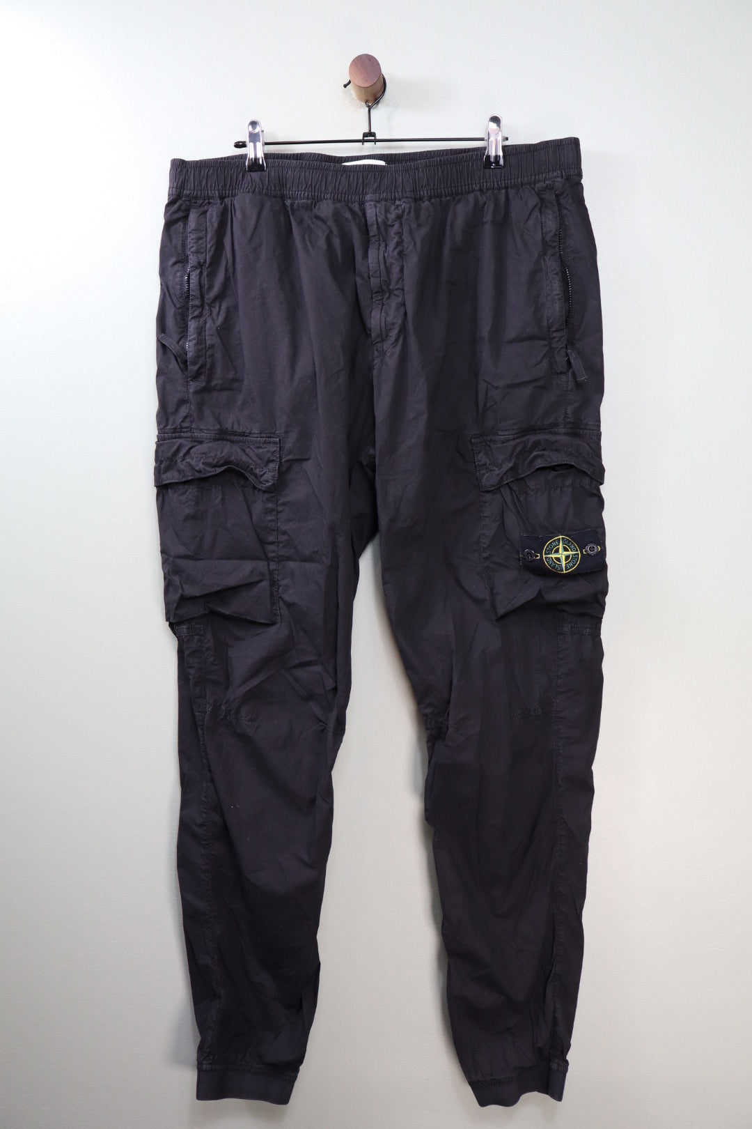 Stone Island Black RE-T Cargo Bottoms
