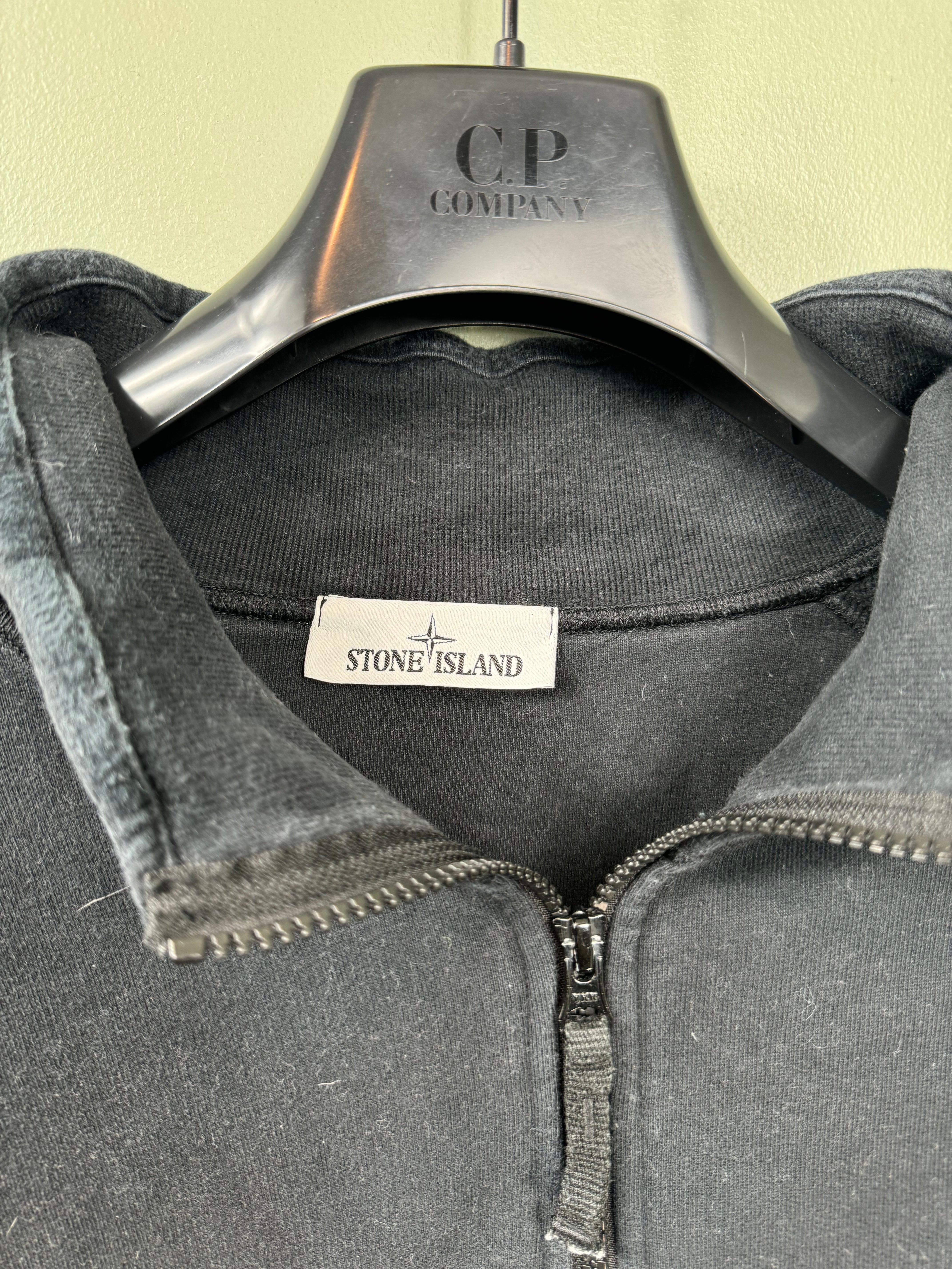 Stone Island Black 1/4 Zip Jumper