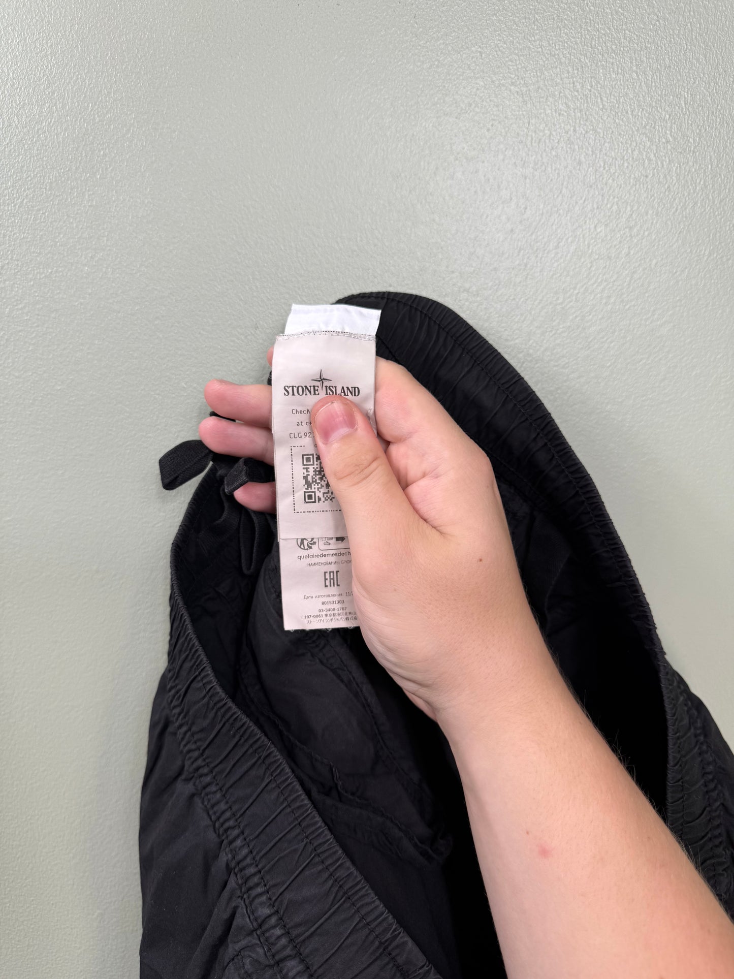 Stone Island Black RE-T Cargo Bottoms