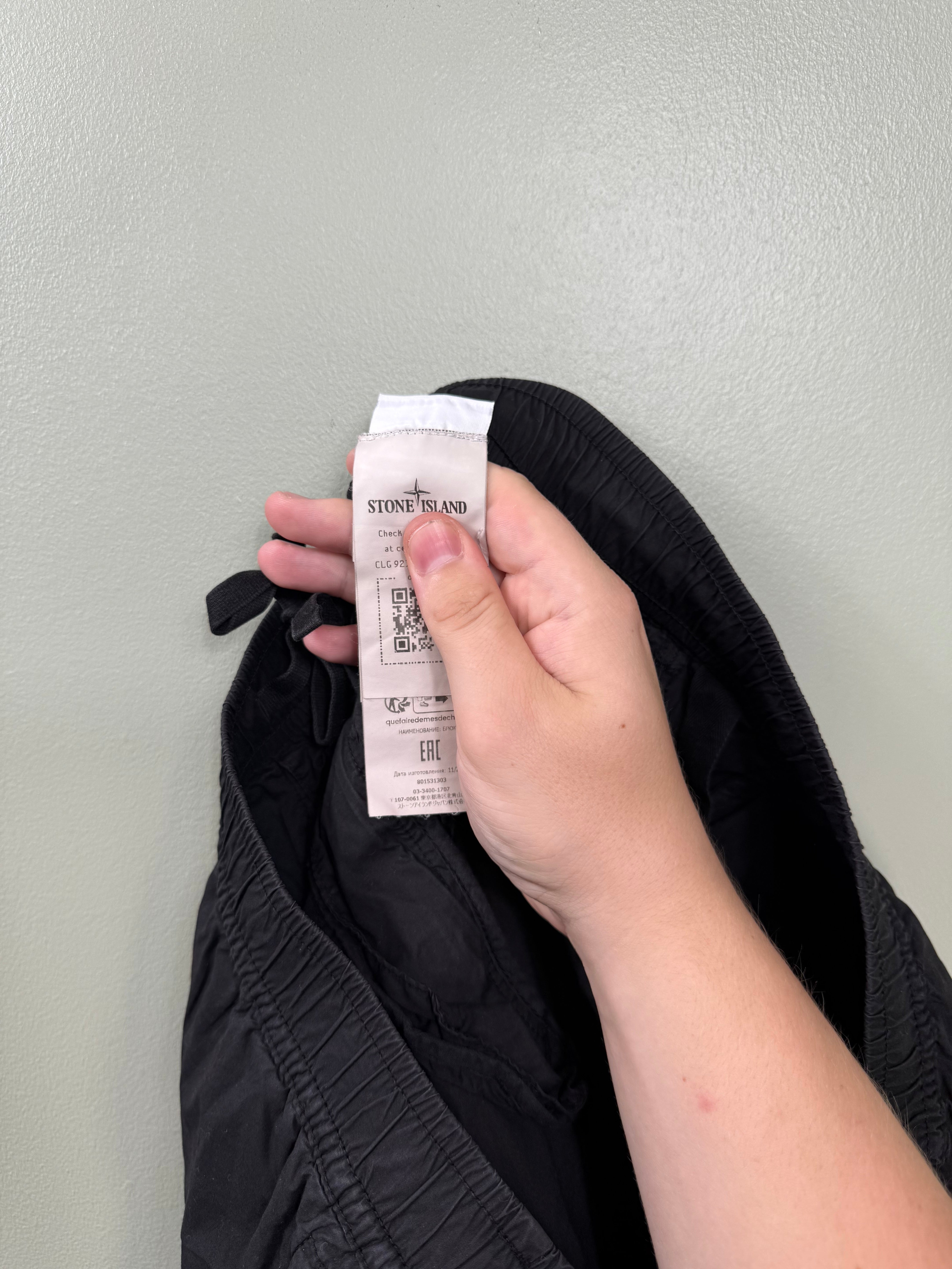 Stone Island Black RE-T Cargo Bottoms