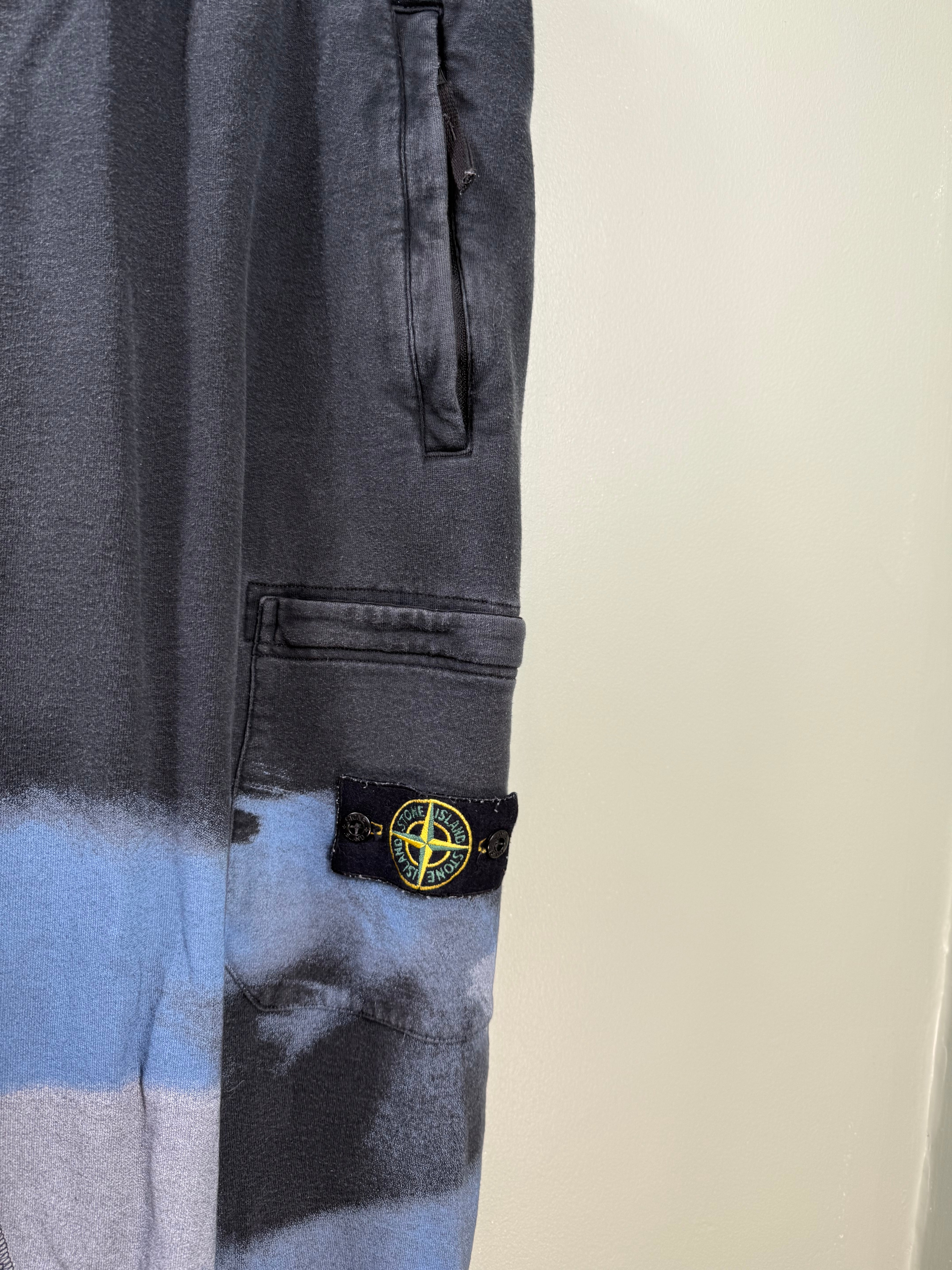 Stone Island Black Paint-Stroke Joggers