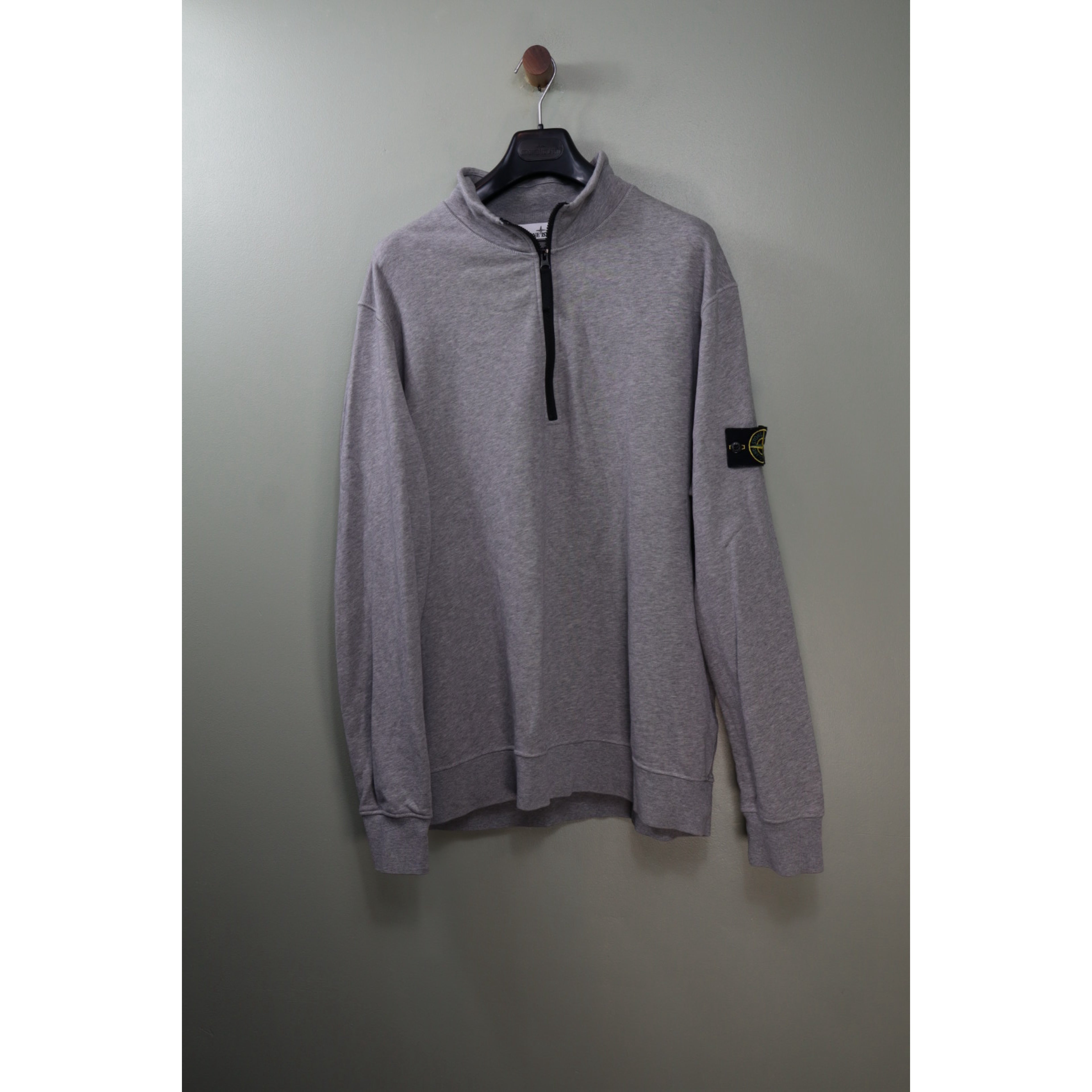 Stone Island Grey 1/4 Zip Jumper