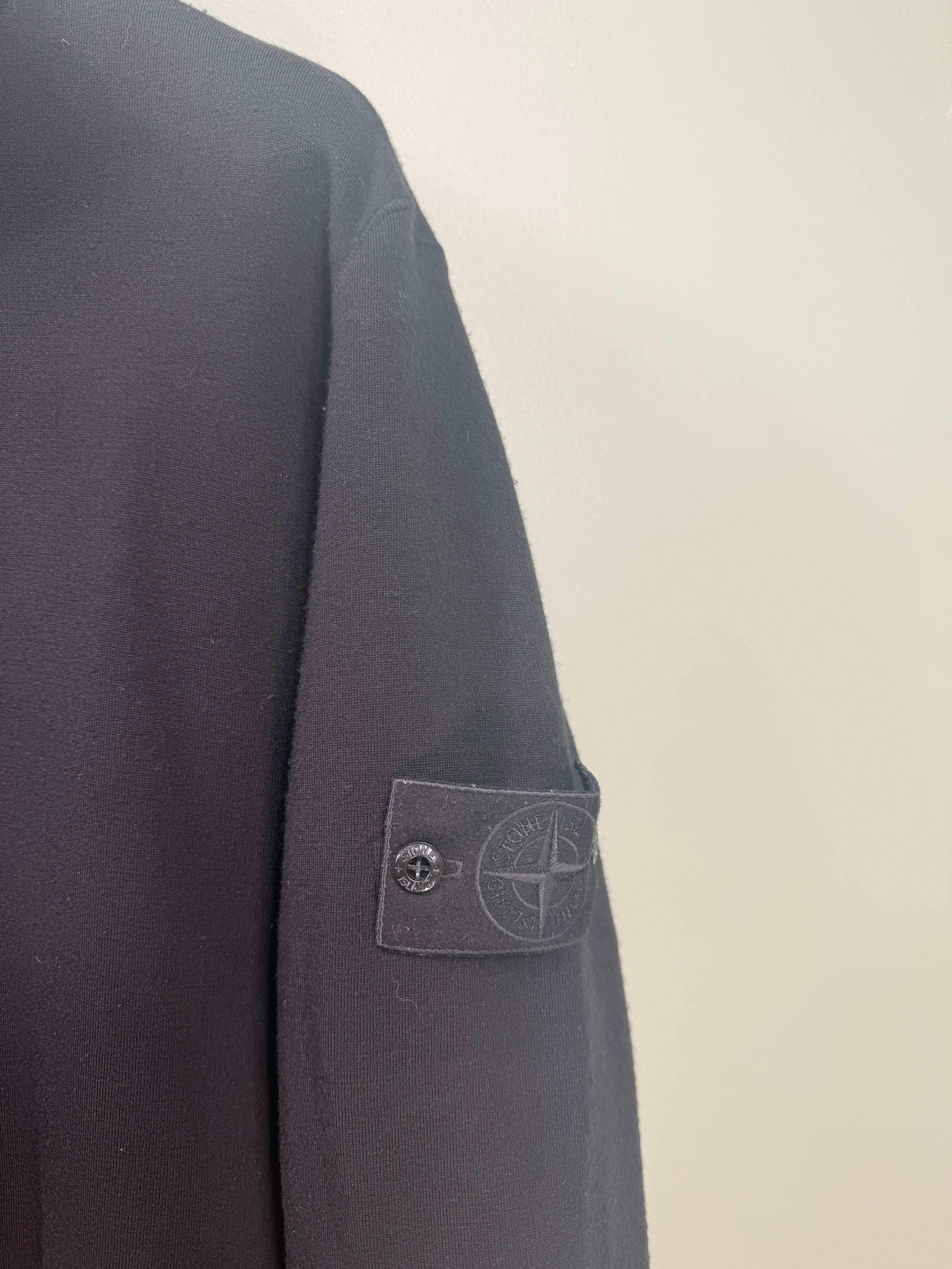 Stone Island Black 1/4 Zip Ghost Jumper