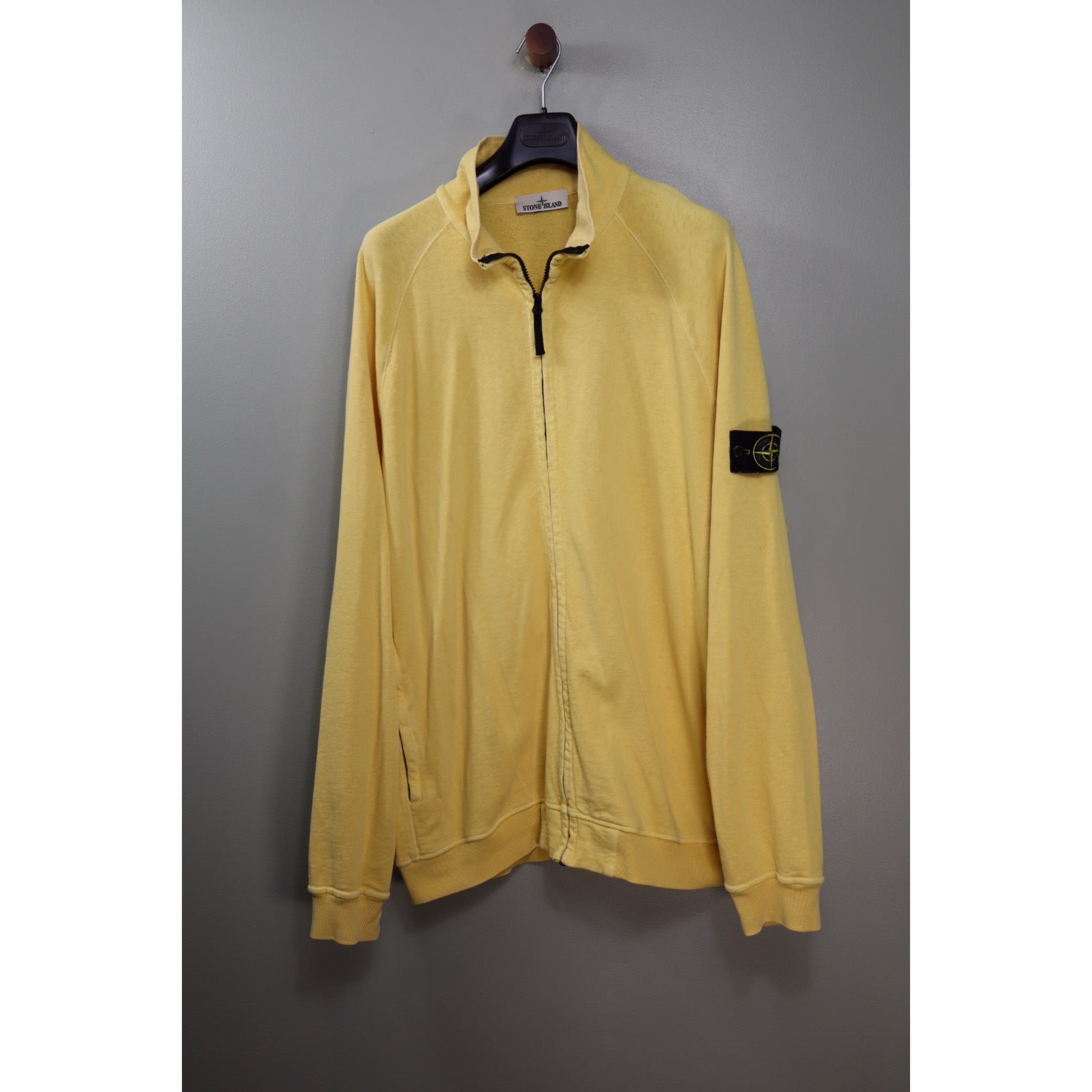 Stone Island Yellow Zipped Jumper
