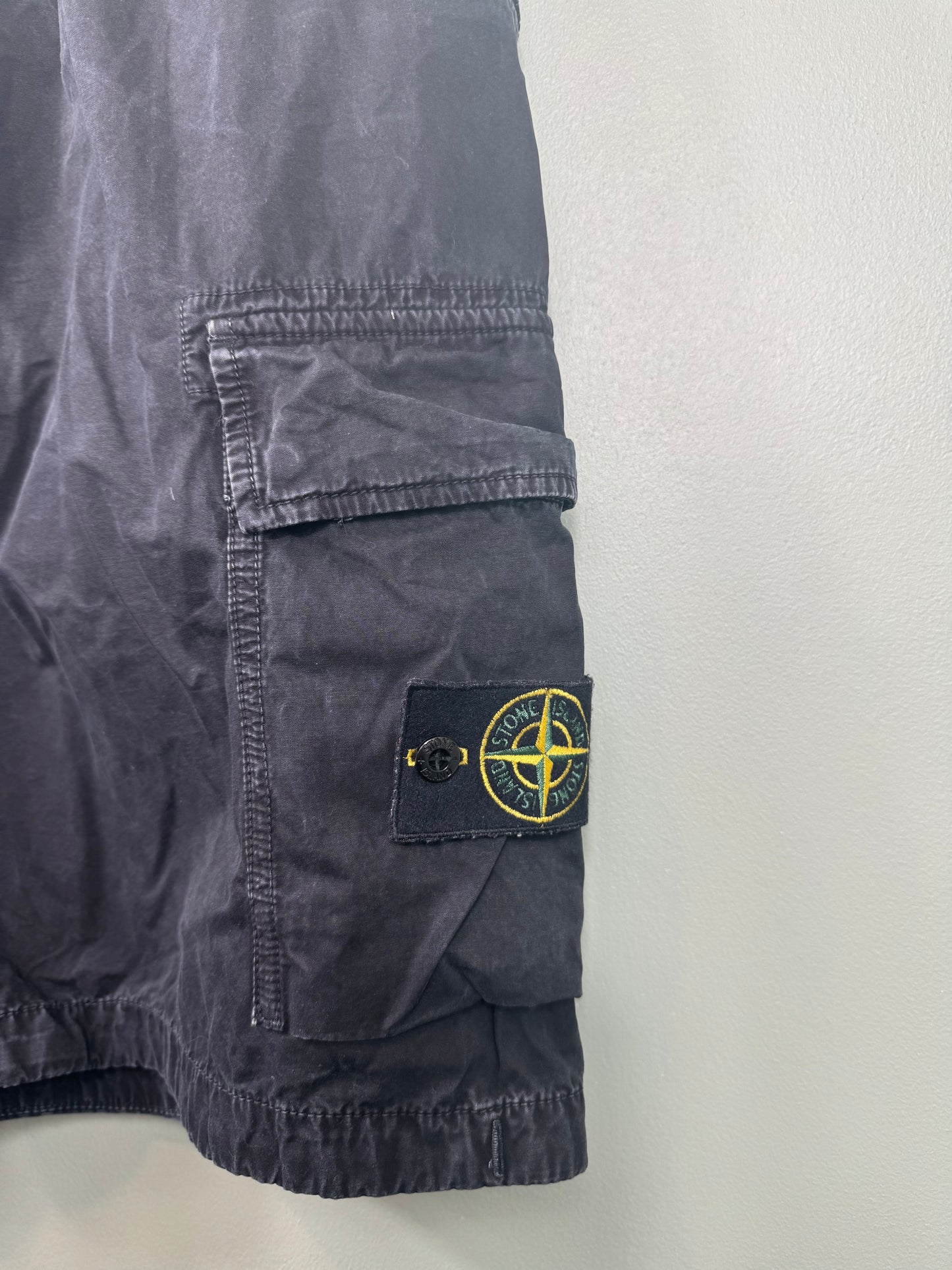 Stone Island Black CO Cargo Shorts