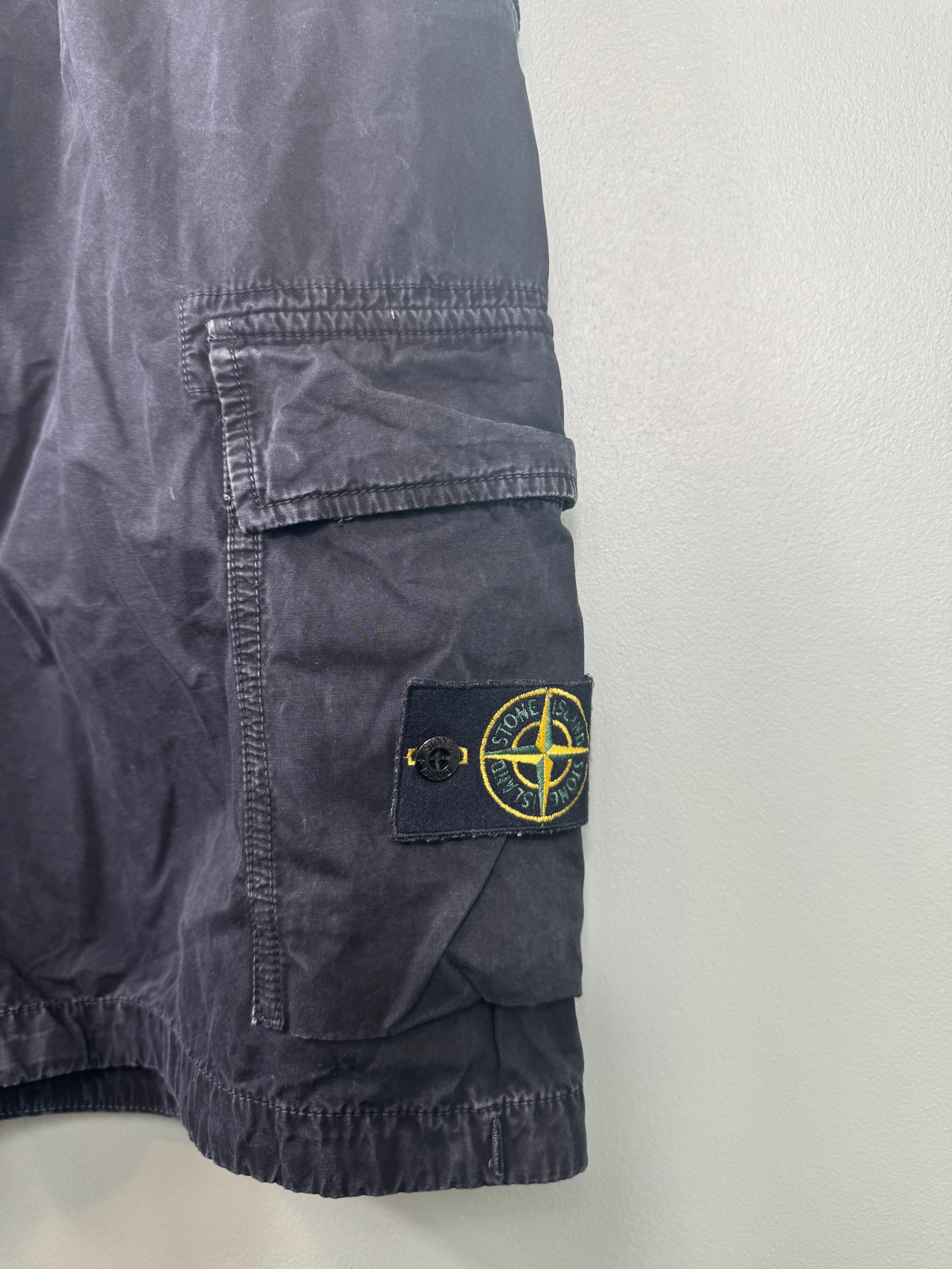 Stone Island Black CO Cargo Shorts