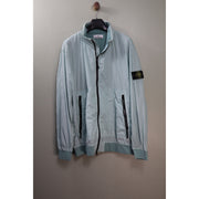Stone Island Blue Crinkle Reps Bomber Jacket