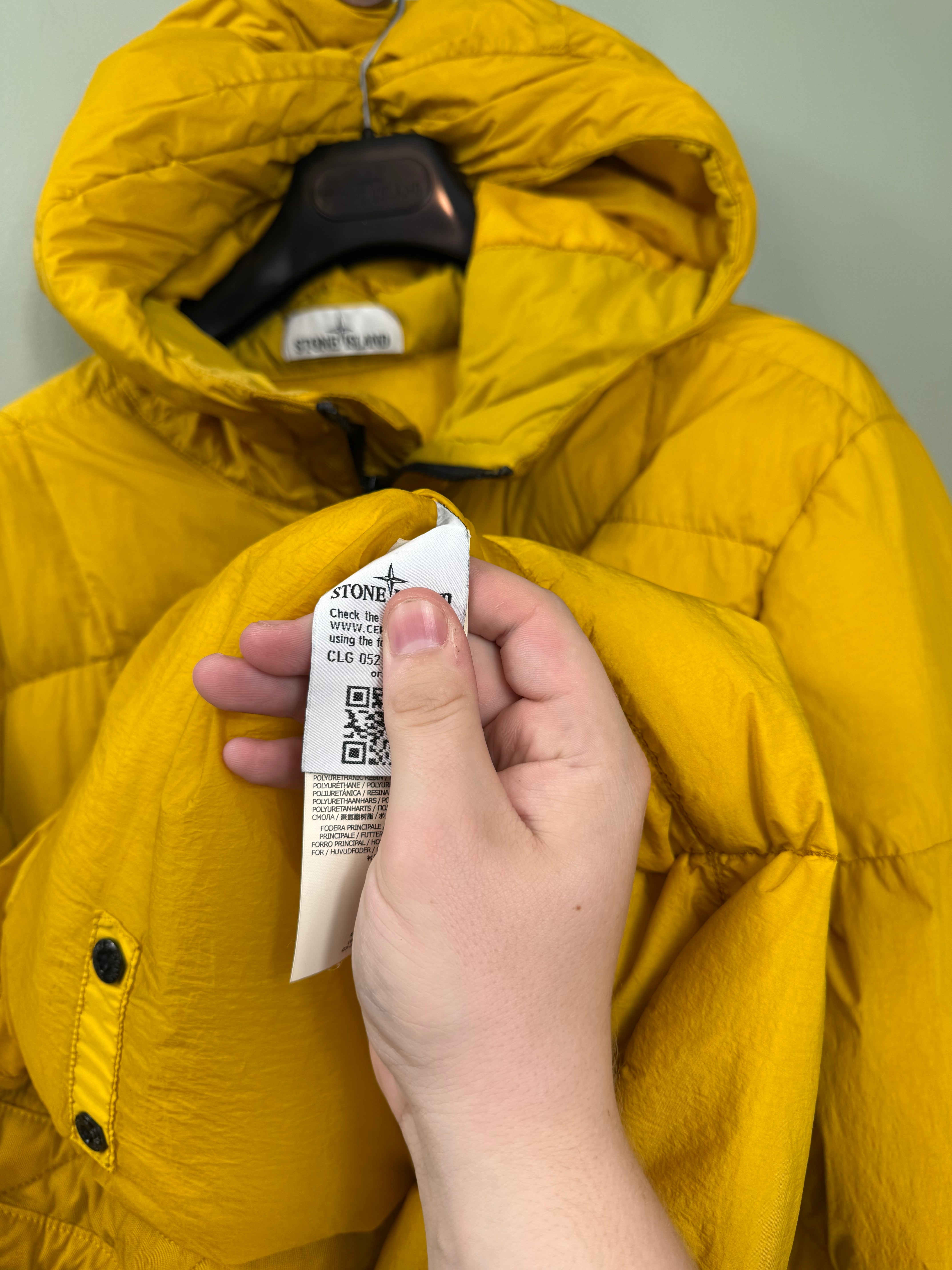 Stone Island Yellow Crinkle Reps Jacket