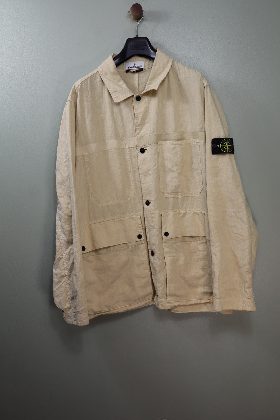 Stone Island Beige Tela Lino Nylon Jacket