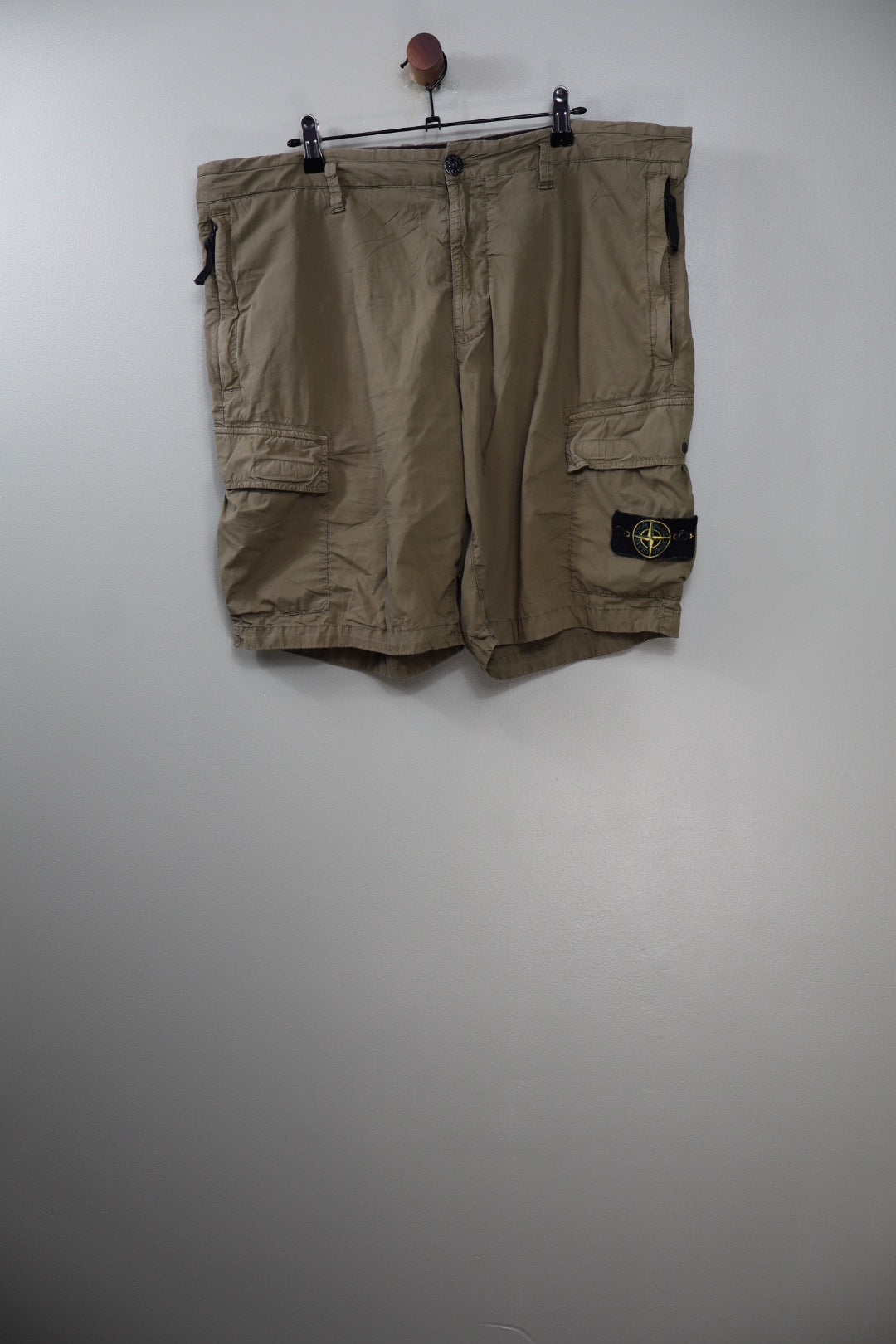 Stone Island Khaki RE Cargo Shorts