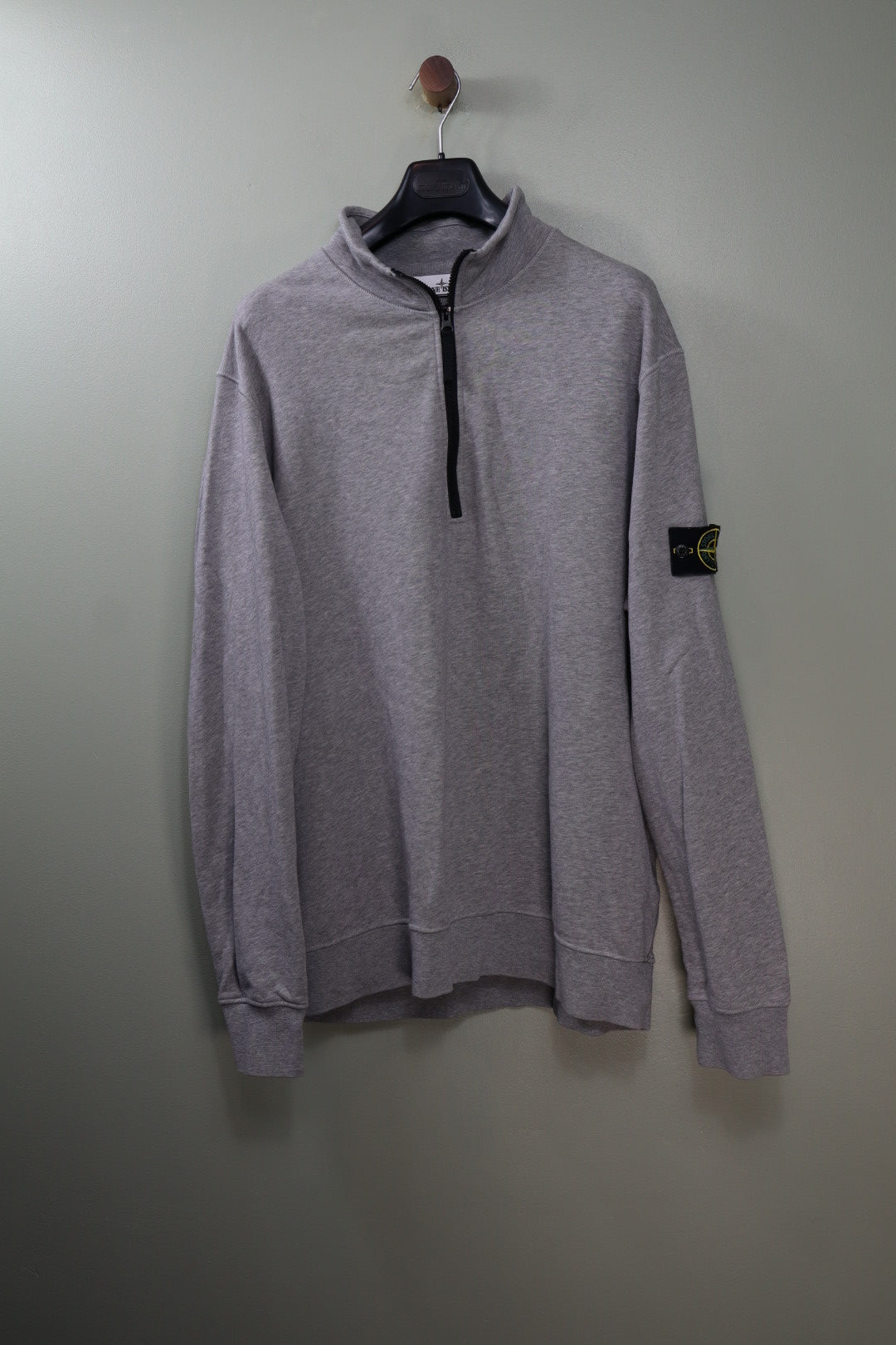 Stone Island Grey 1/4 Zip Jumper