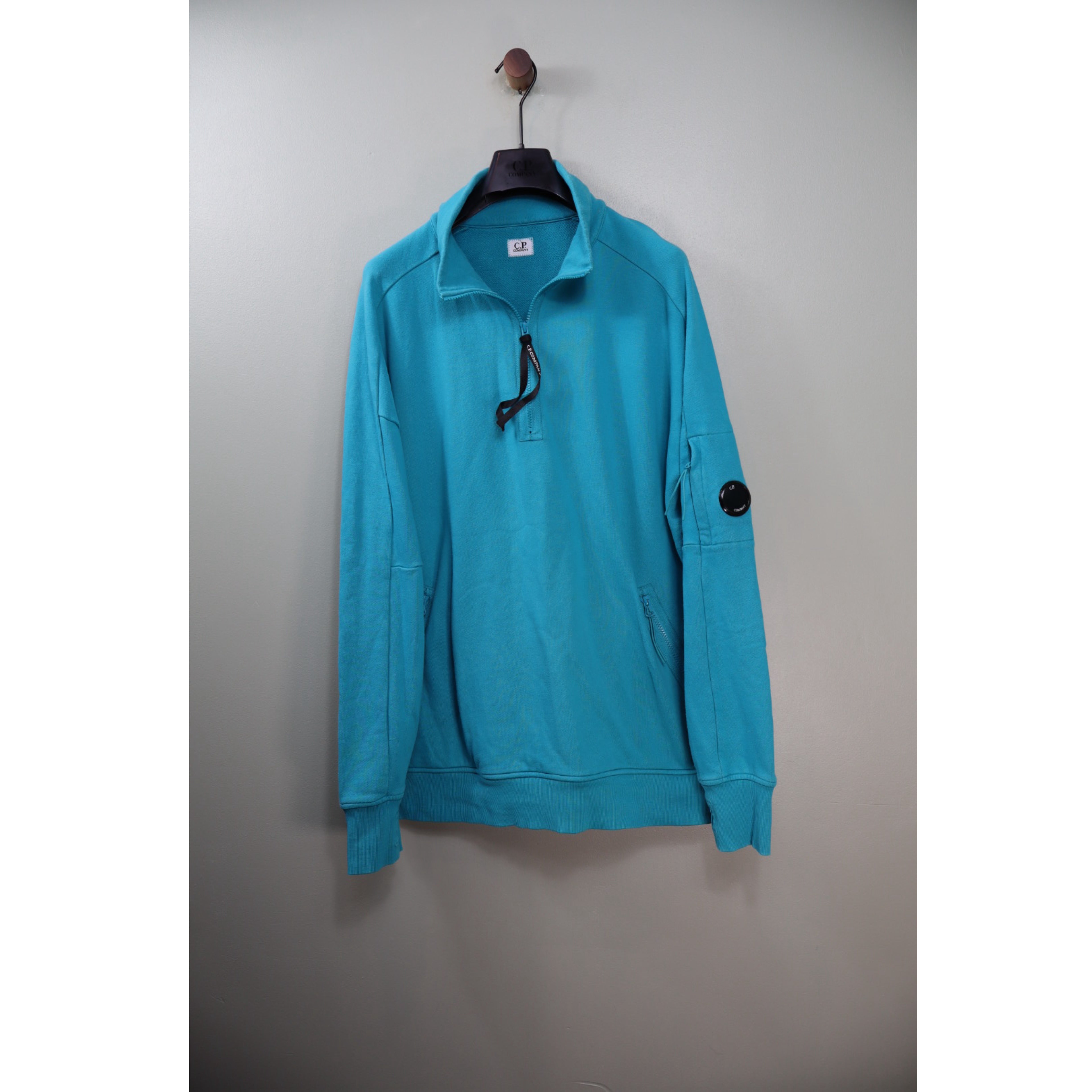 C.P. Company Aqua Blue 1/4 Zip Jumper