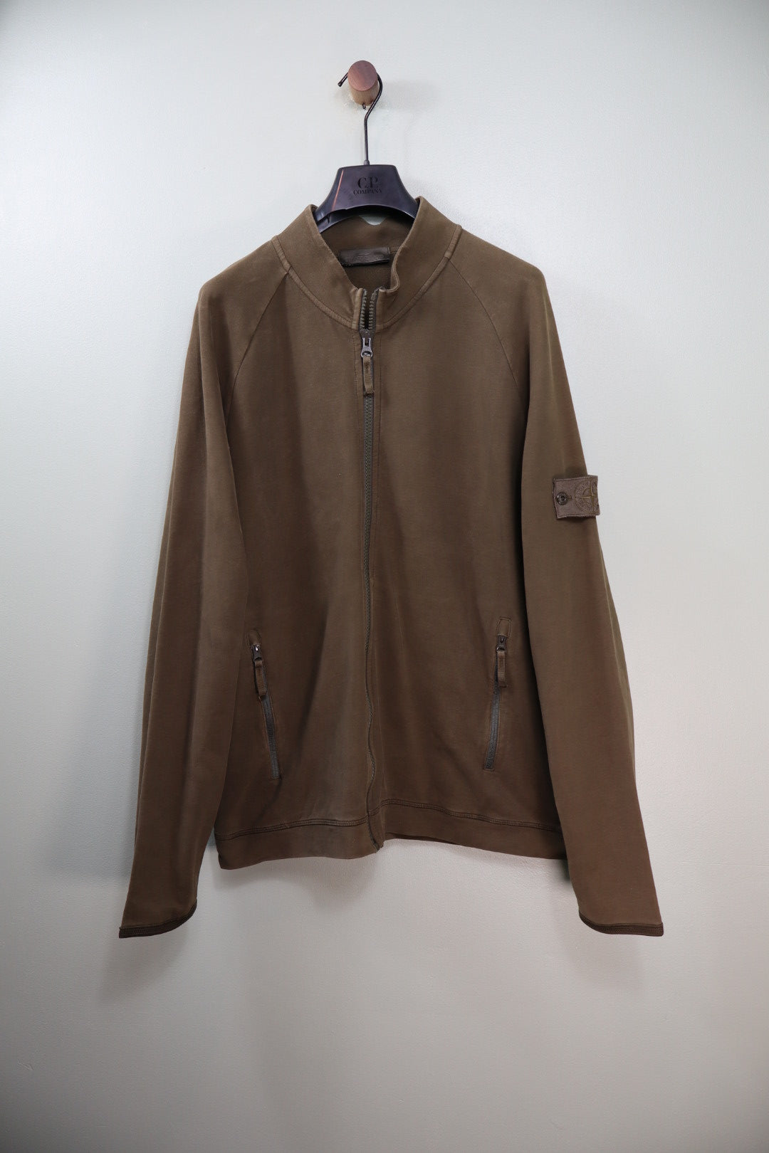 Stone Island Khaki Ghost Zipped Jumper