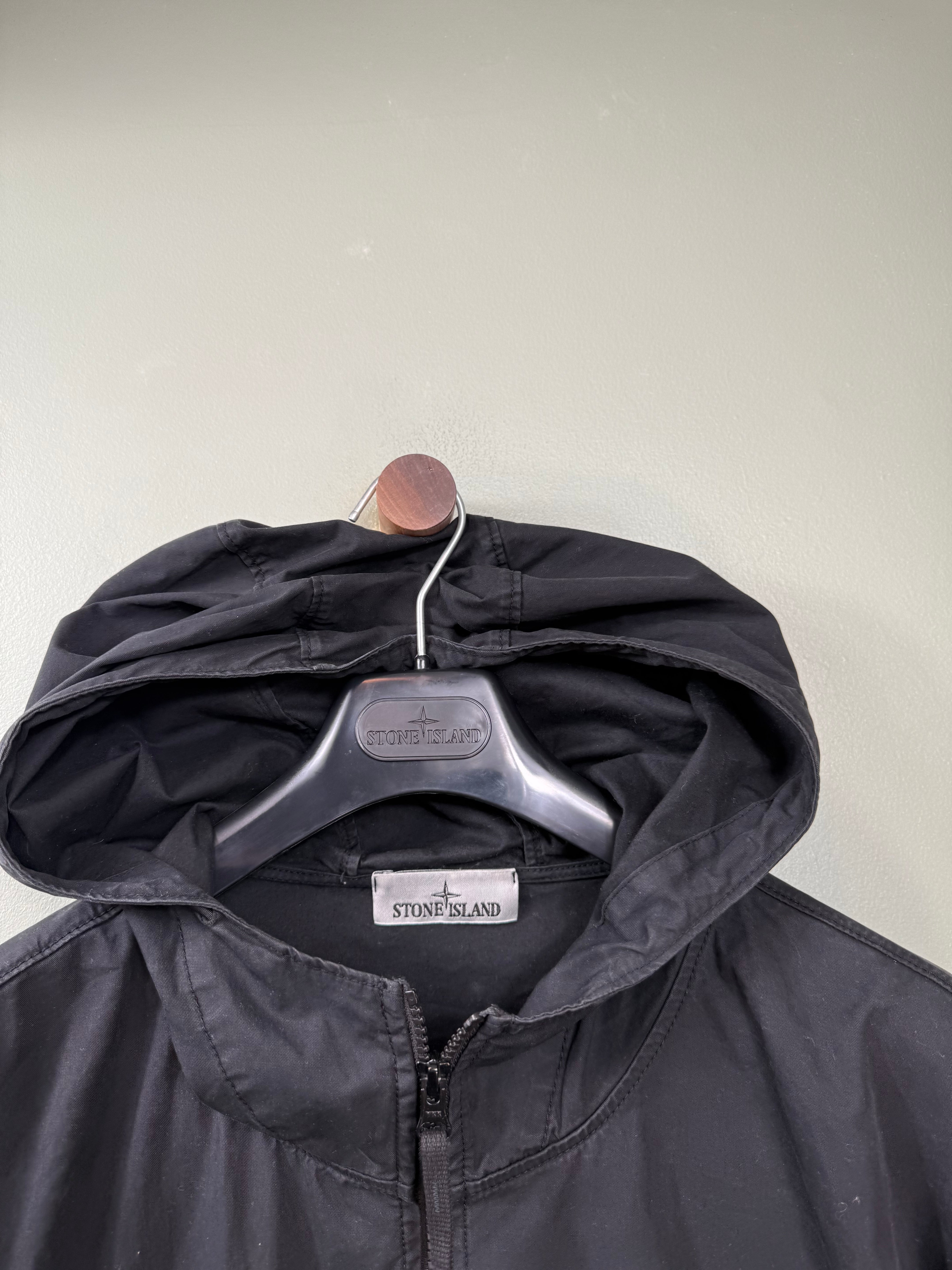 Stone Island Black Supima Cotton Twill Jacket