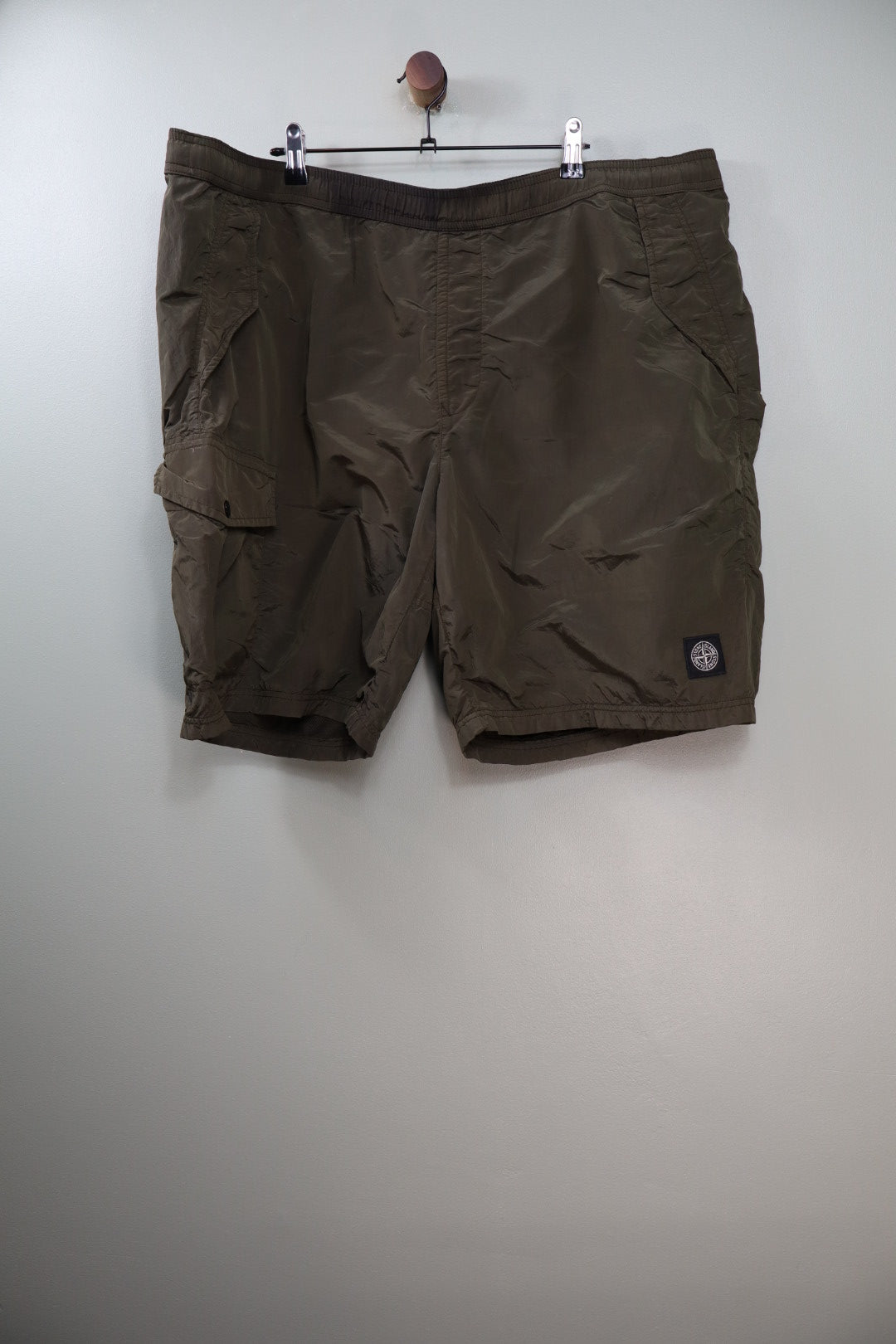 Stone Island Khaki Nylon Metal Shorts