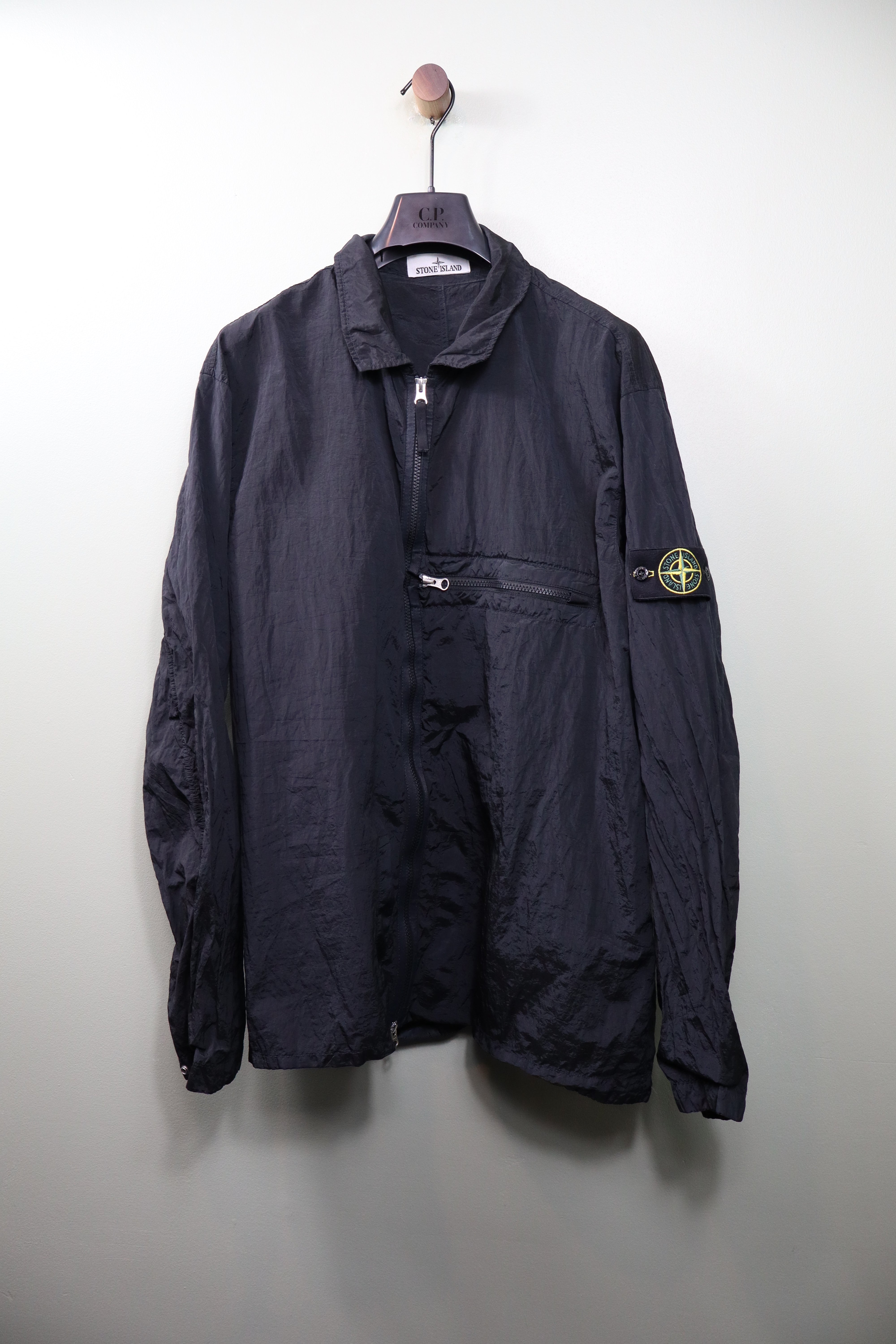 Stone Island Black Nylon Metal Overshirt