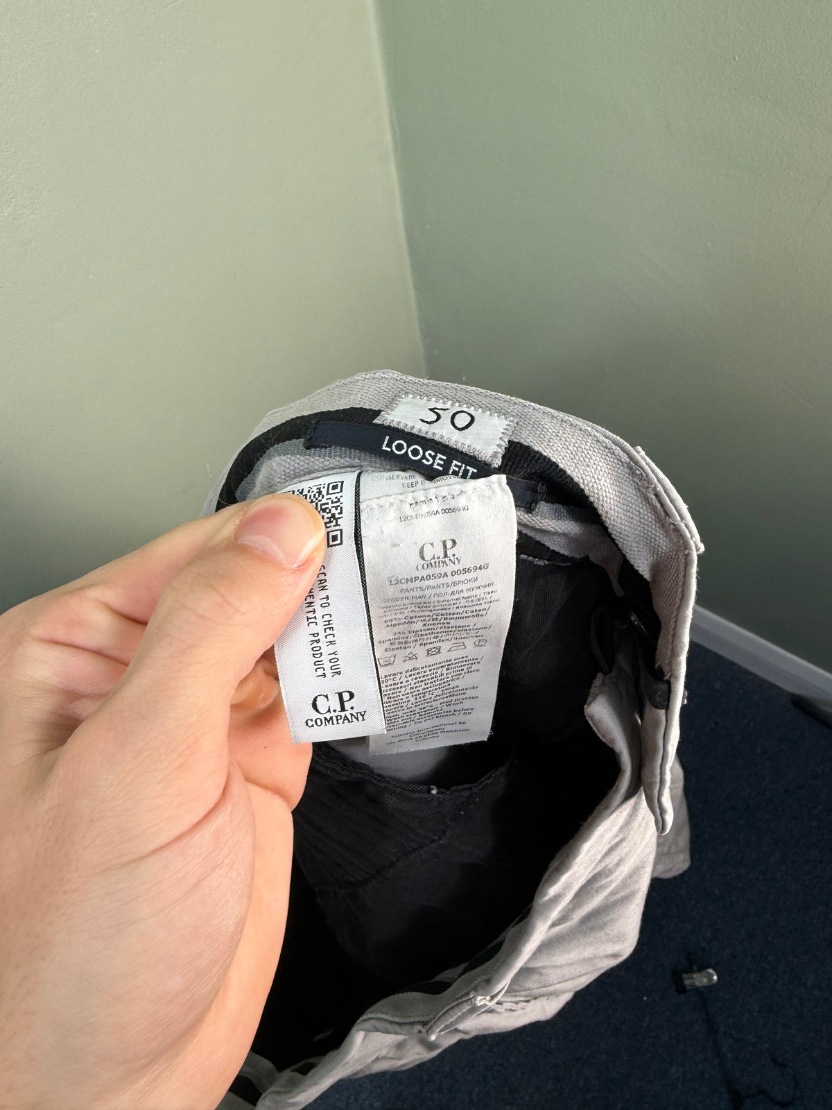 C.P. Company Grey Cargo Bottoms