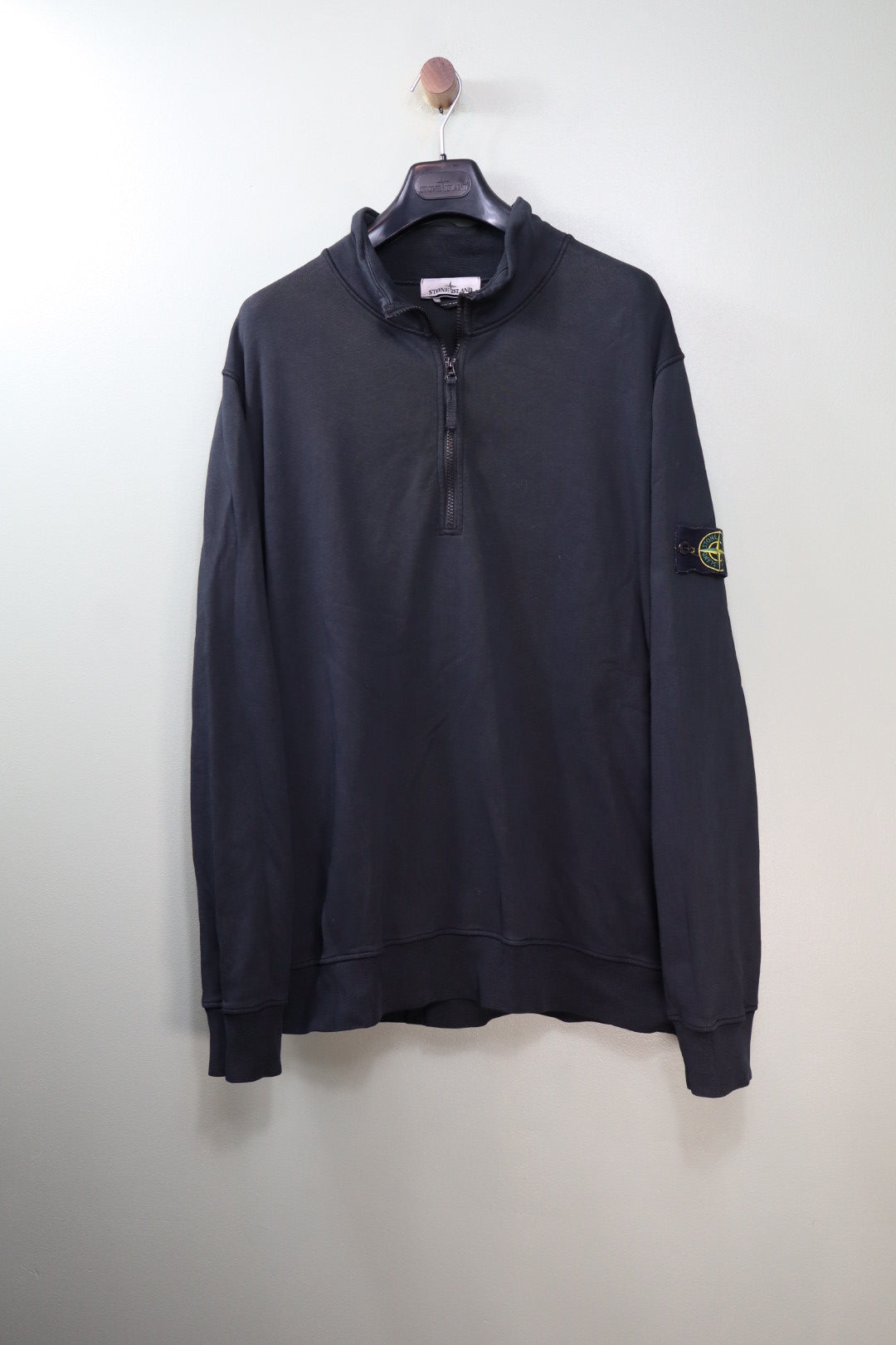 Stone Island Black 1/4 Zip Jumper