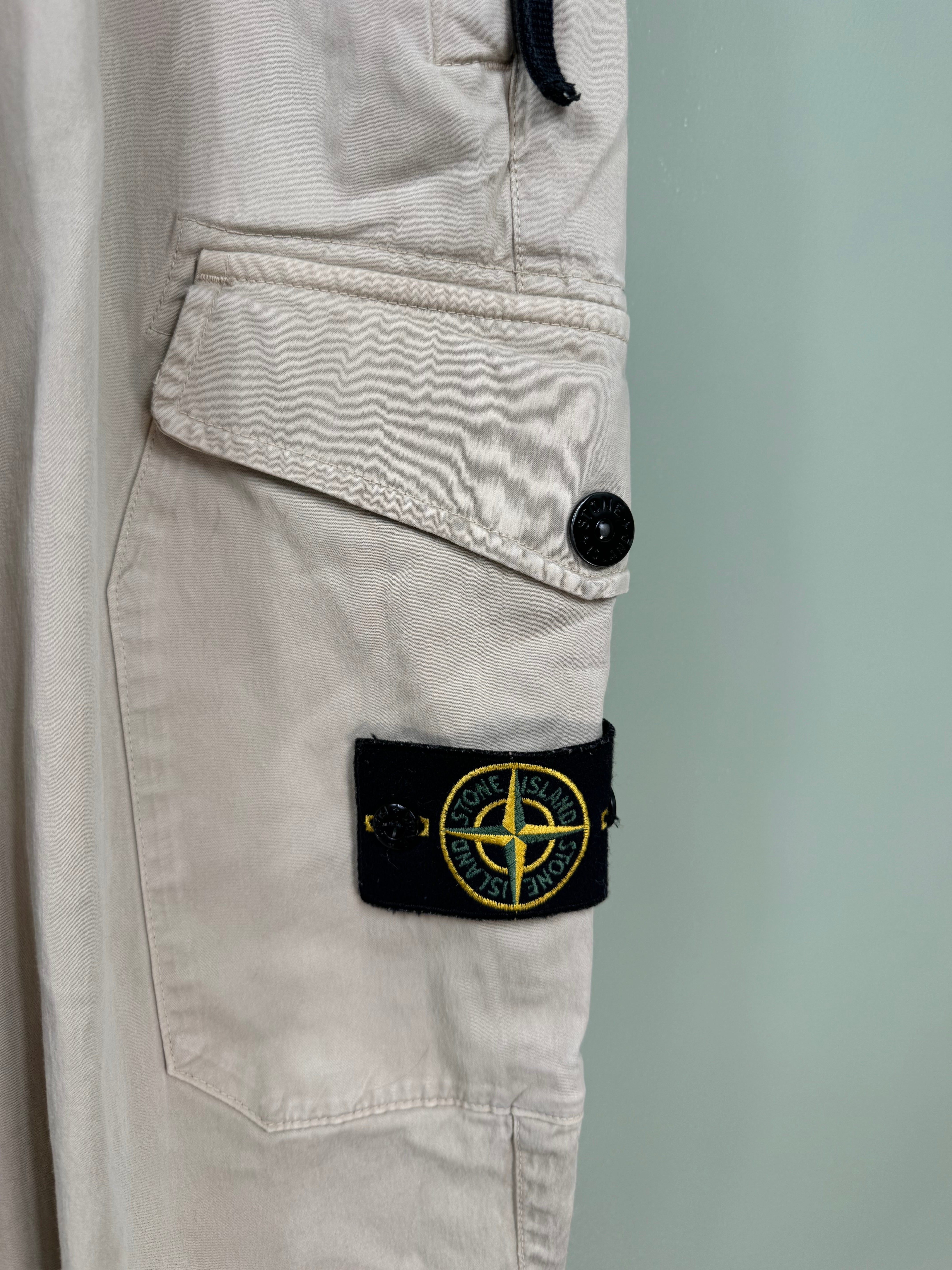 Stone Island Beige RE-T Cargo Bottoms
