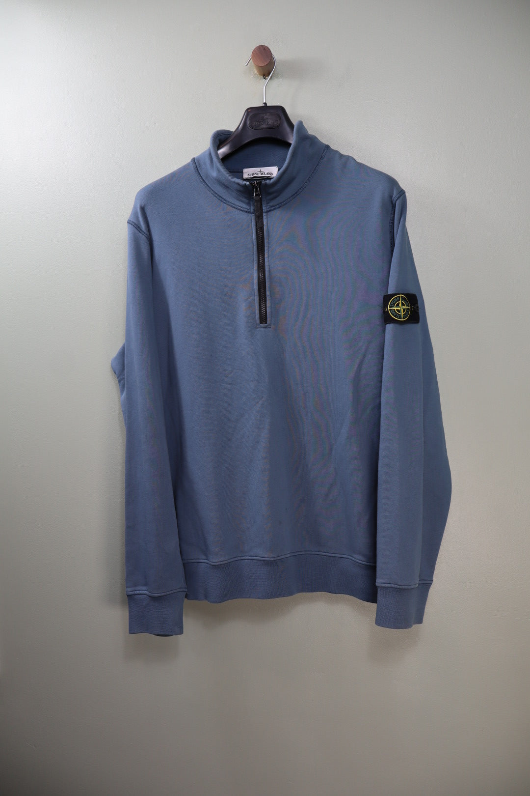 Stone Island Blue 1/4 Zip Jumper