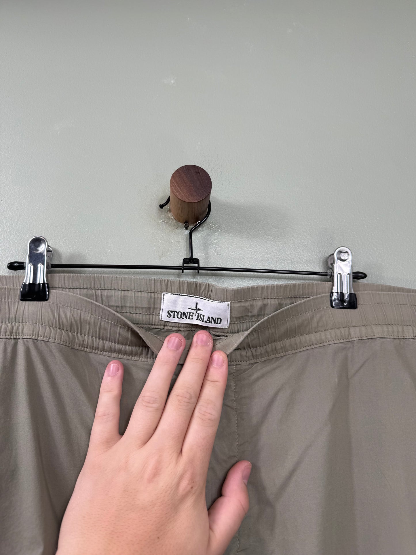 Stone Island Khaki RE-T Cargo Bottoms