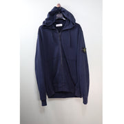 Stone Island Navy Zipped Hoodie