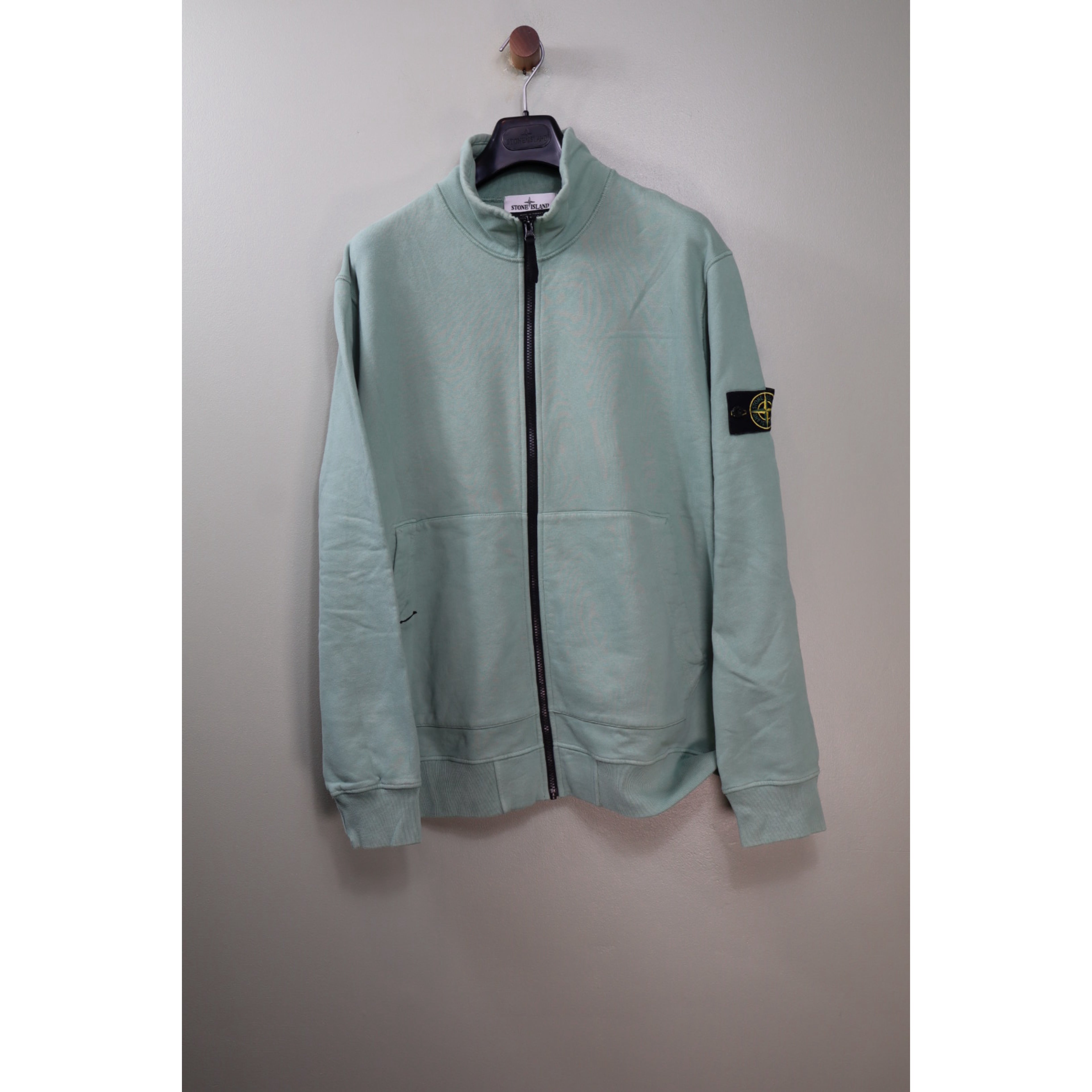 Stone Island Sage Green Full Zip Jumper