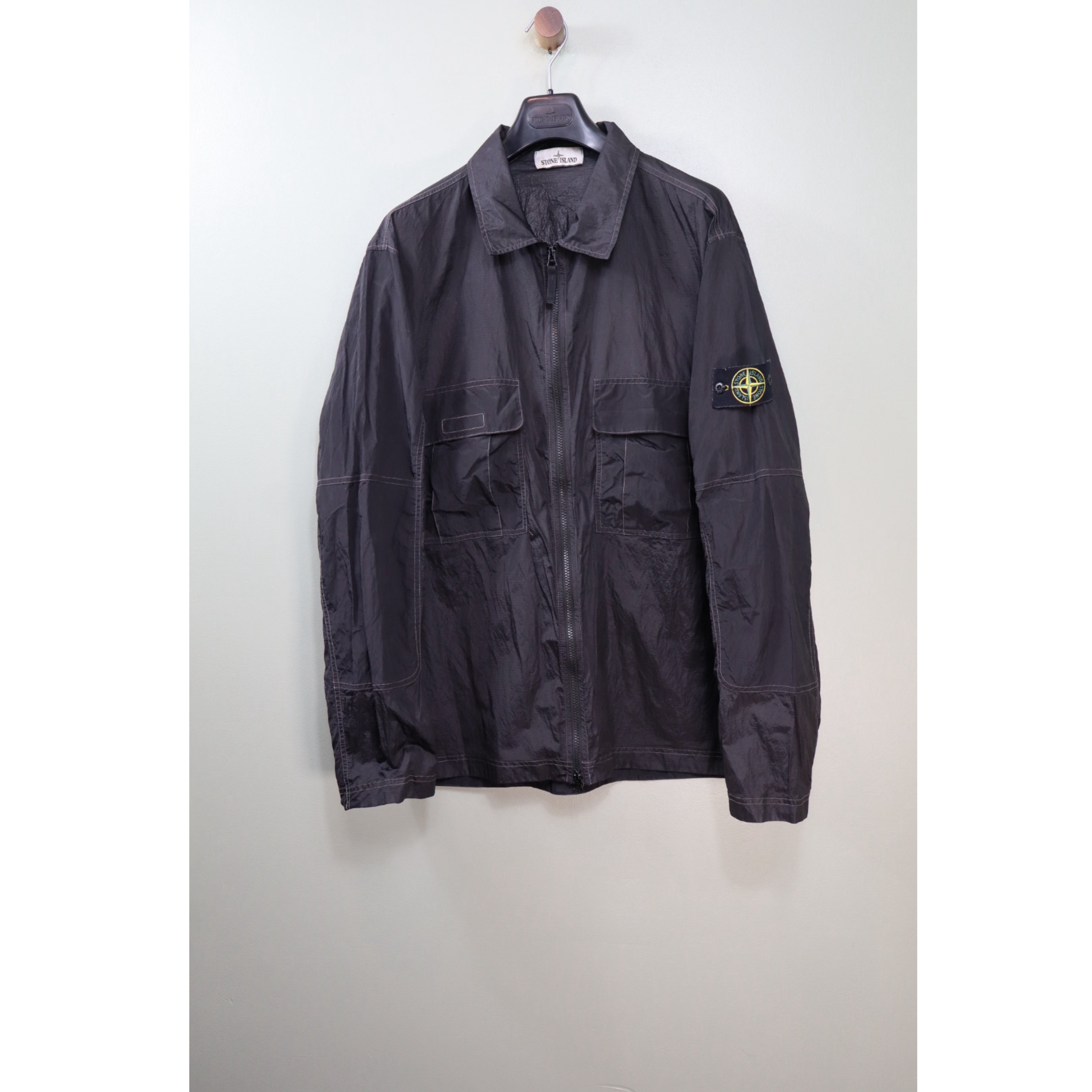 Stone Island Black Nylon Metal Overshirt
