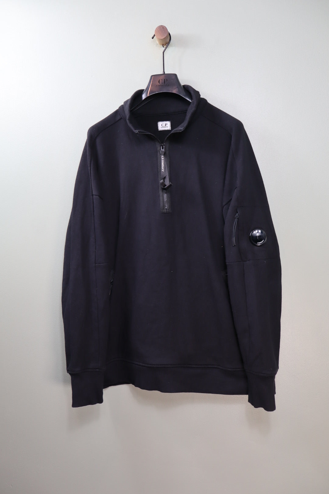 C.P. Company Black 1/4 Zip Jumper
