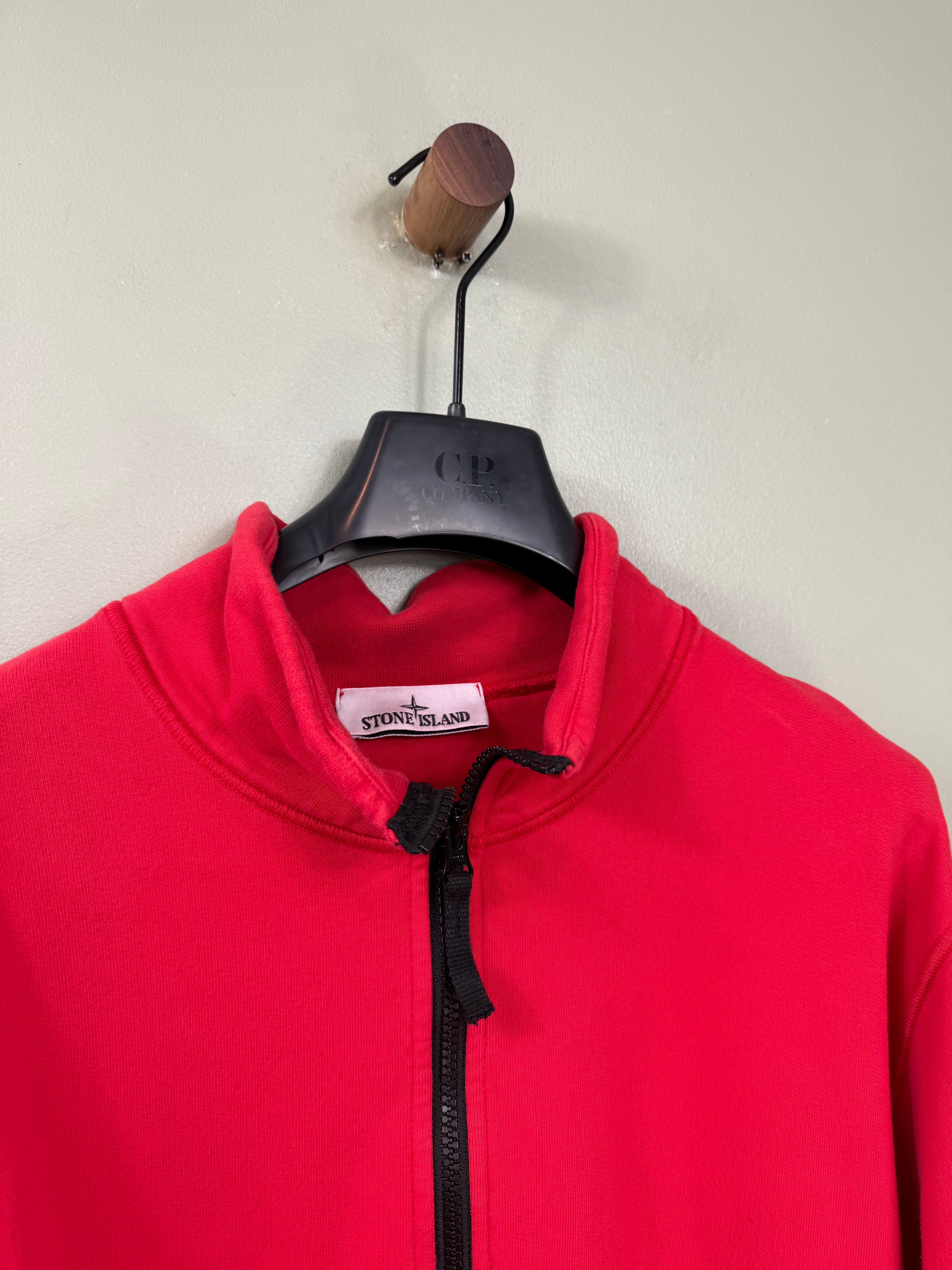 Stone Island Red 1/4 Zip Jumper