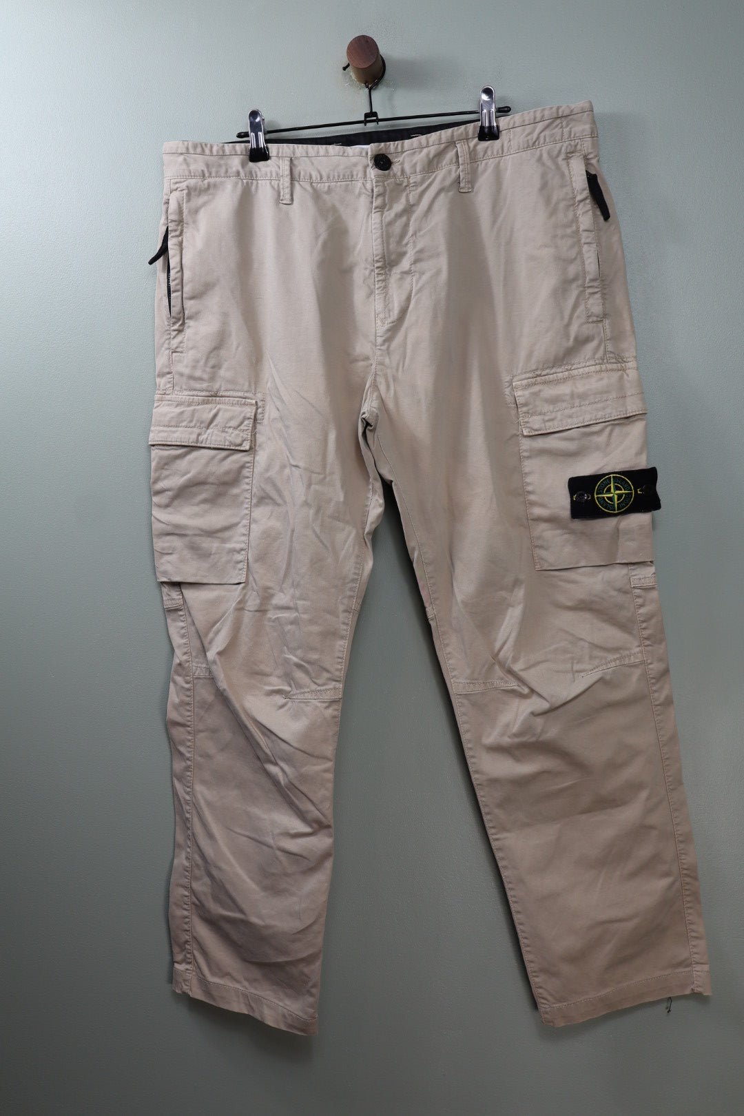 Stone Island Beige RE-T Cargo Bottoms