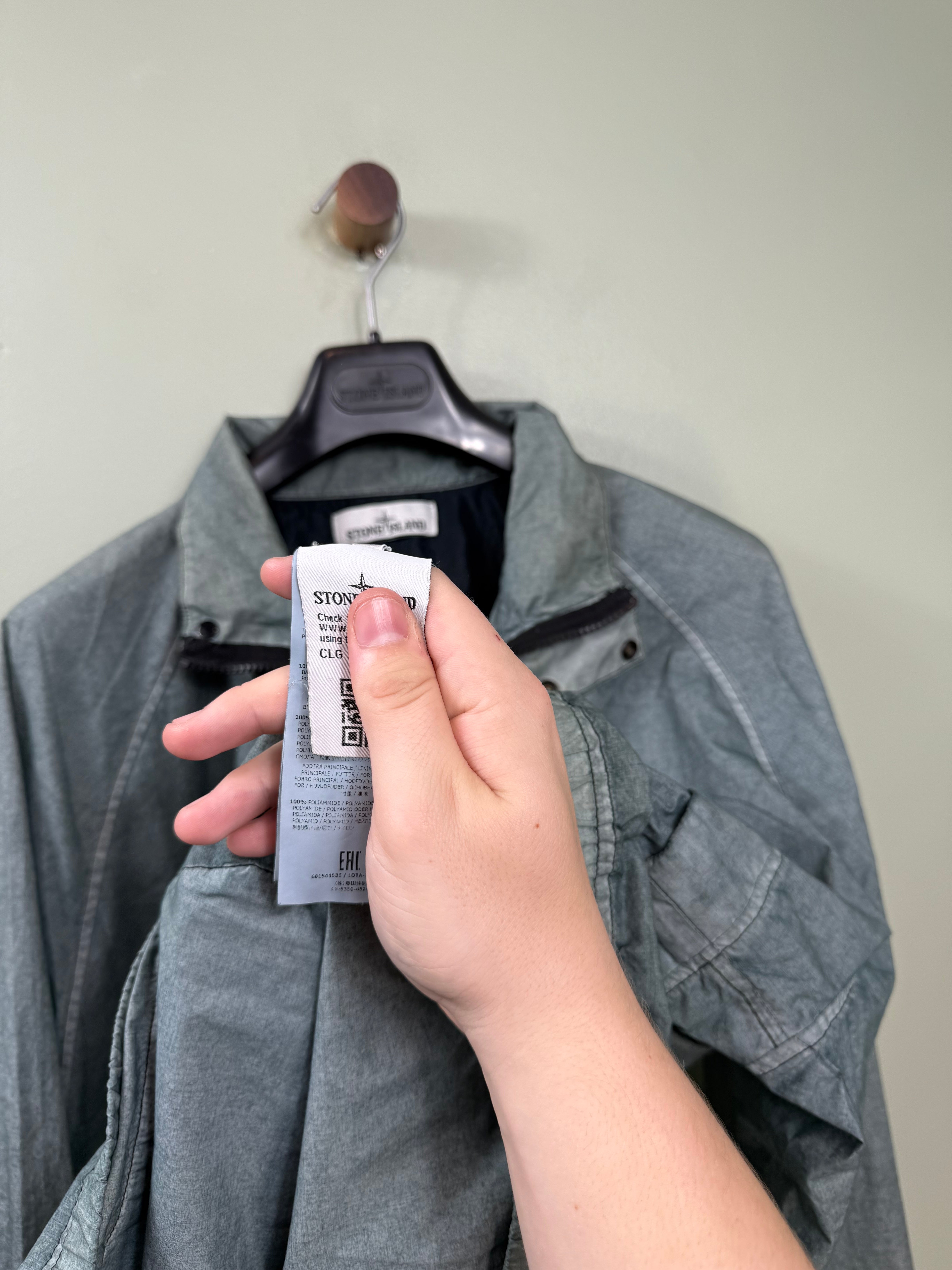 Stone Island Grey Resin Poplin Smock