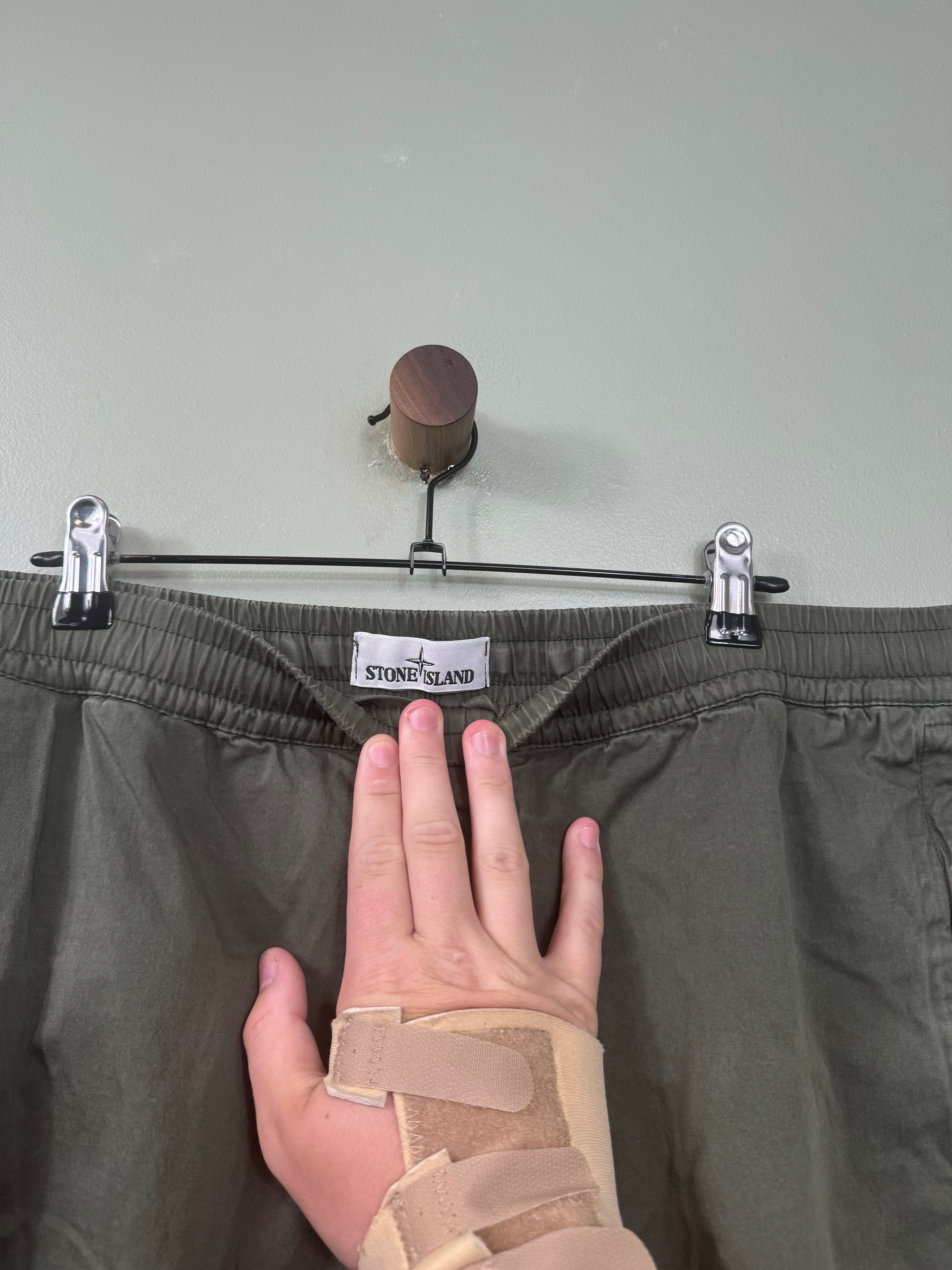 Stone Island Khaki RE-T Cargo Bottoms