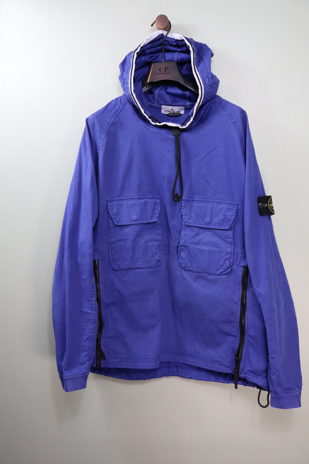 Stone Island Royal Blue Supima Cotton Twill Smock