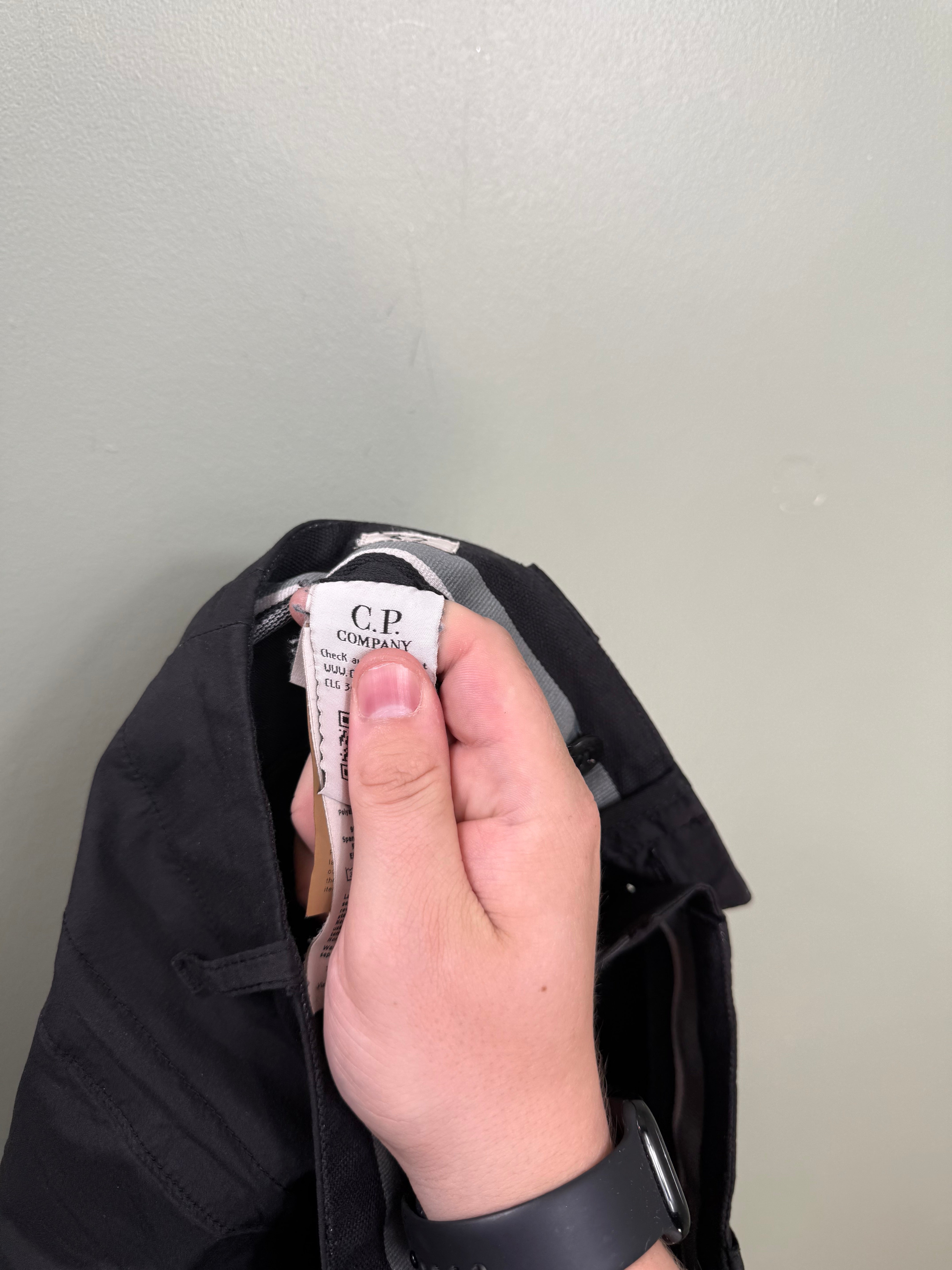 C.P. Company Black Cargo Bottoms