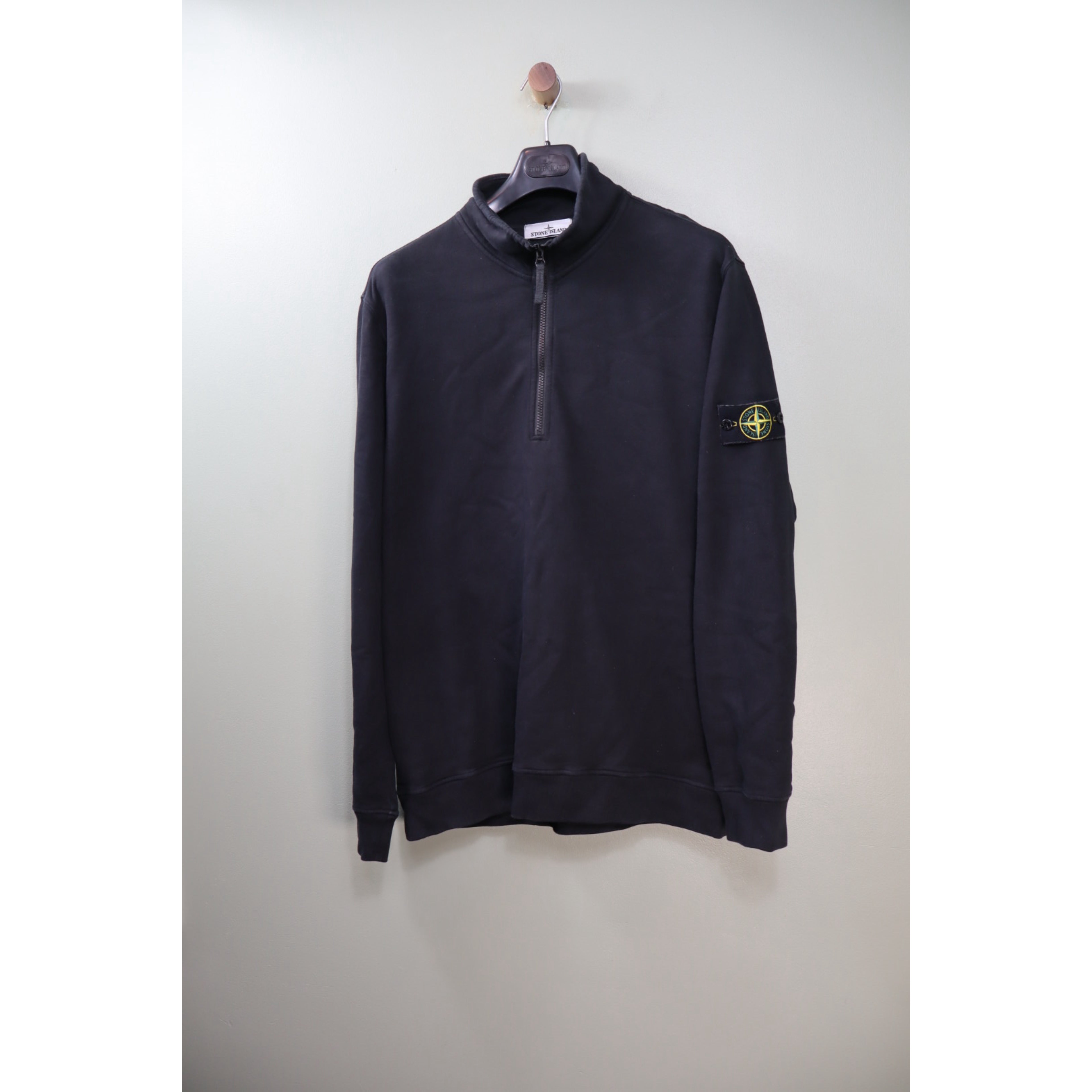 Stone Island Black 1/4 Zip Jumper