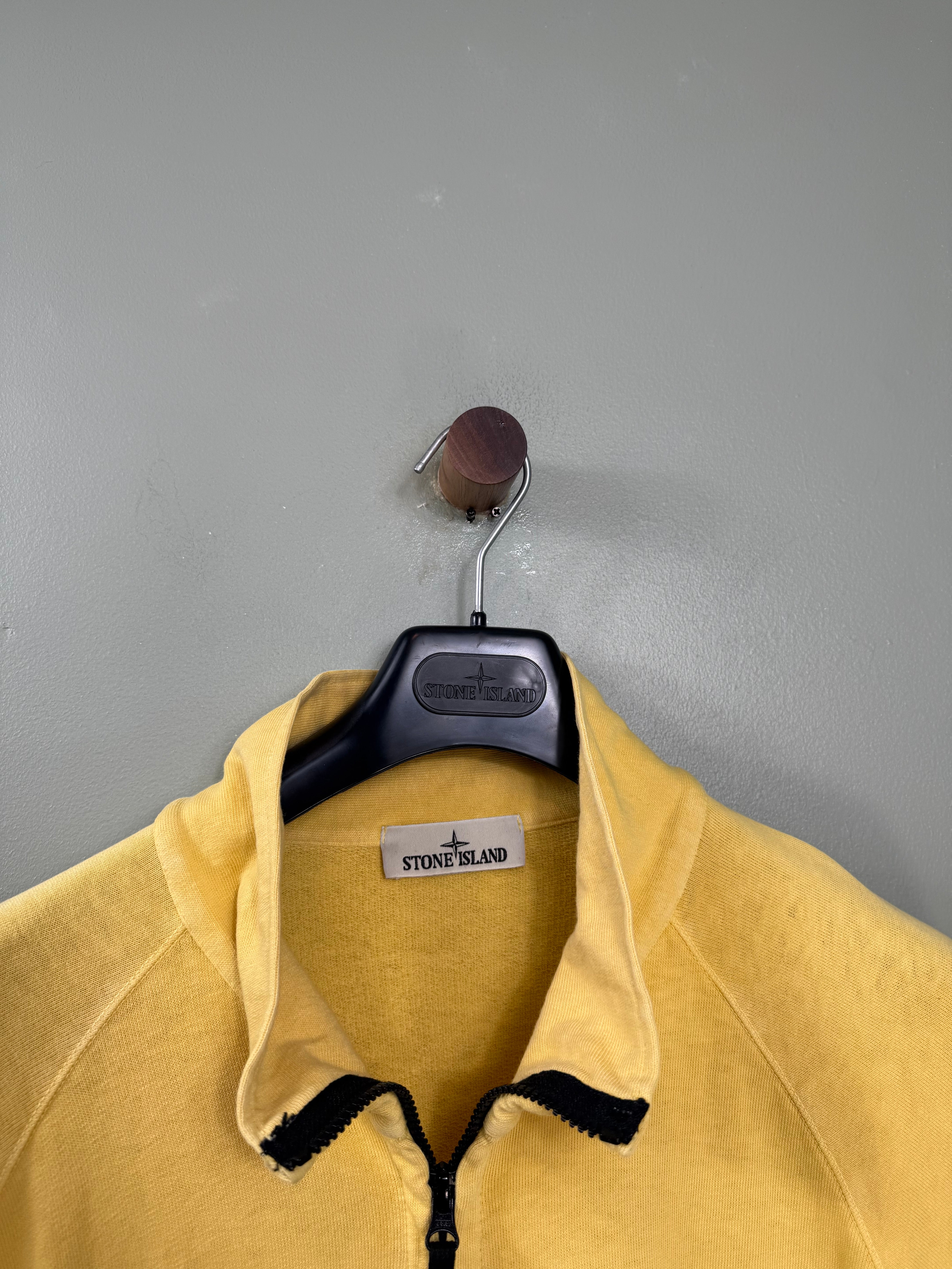 Stone Island Yellow Zipped Jumper