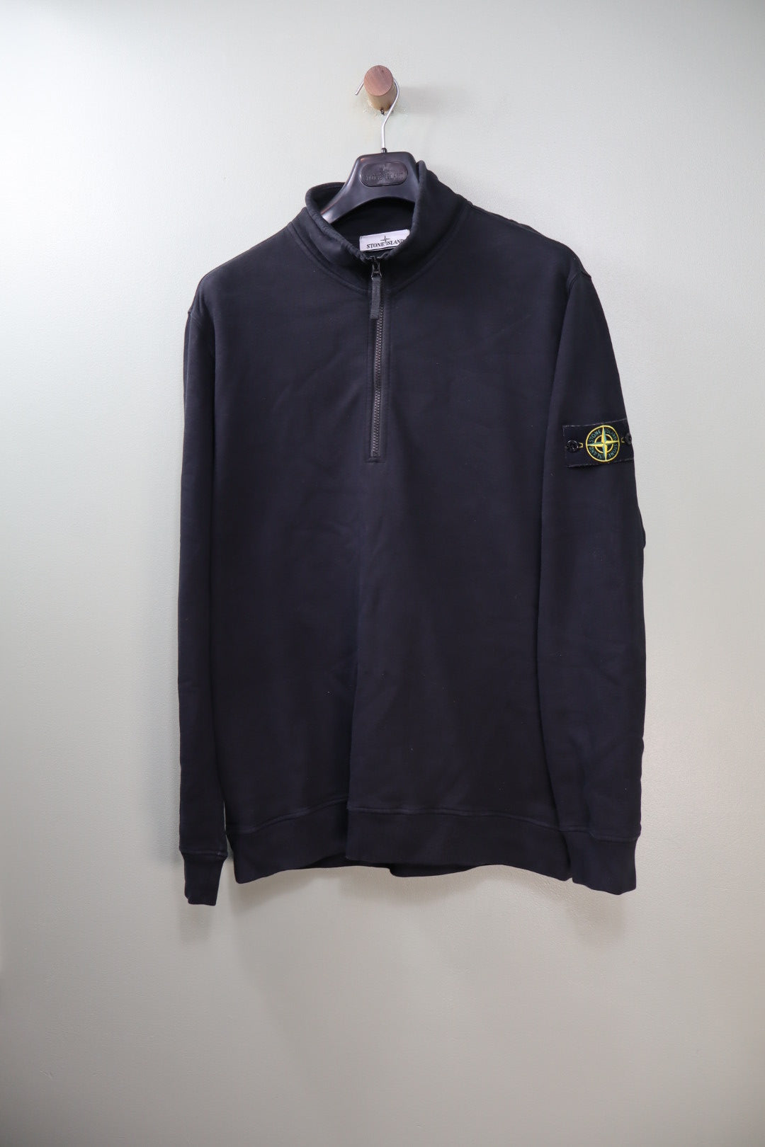 Stone Island Black 1/4 Zip Jumper