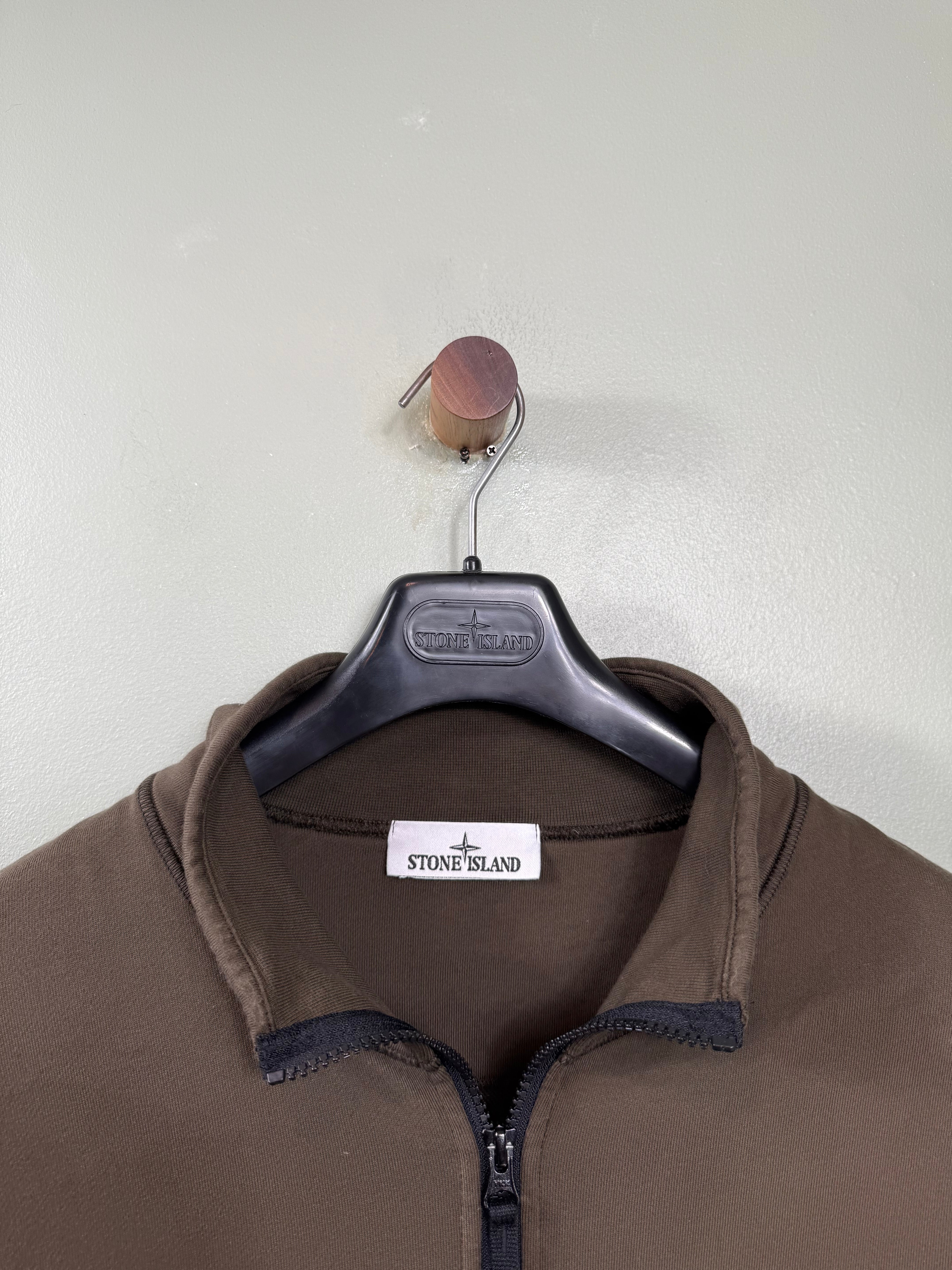 Stone Island Khaki Zipped Jumper