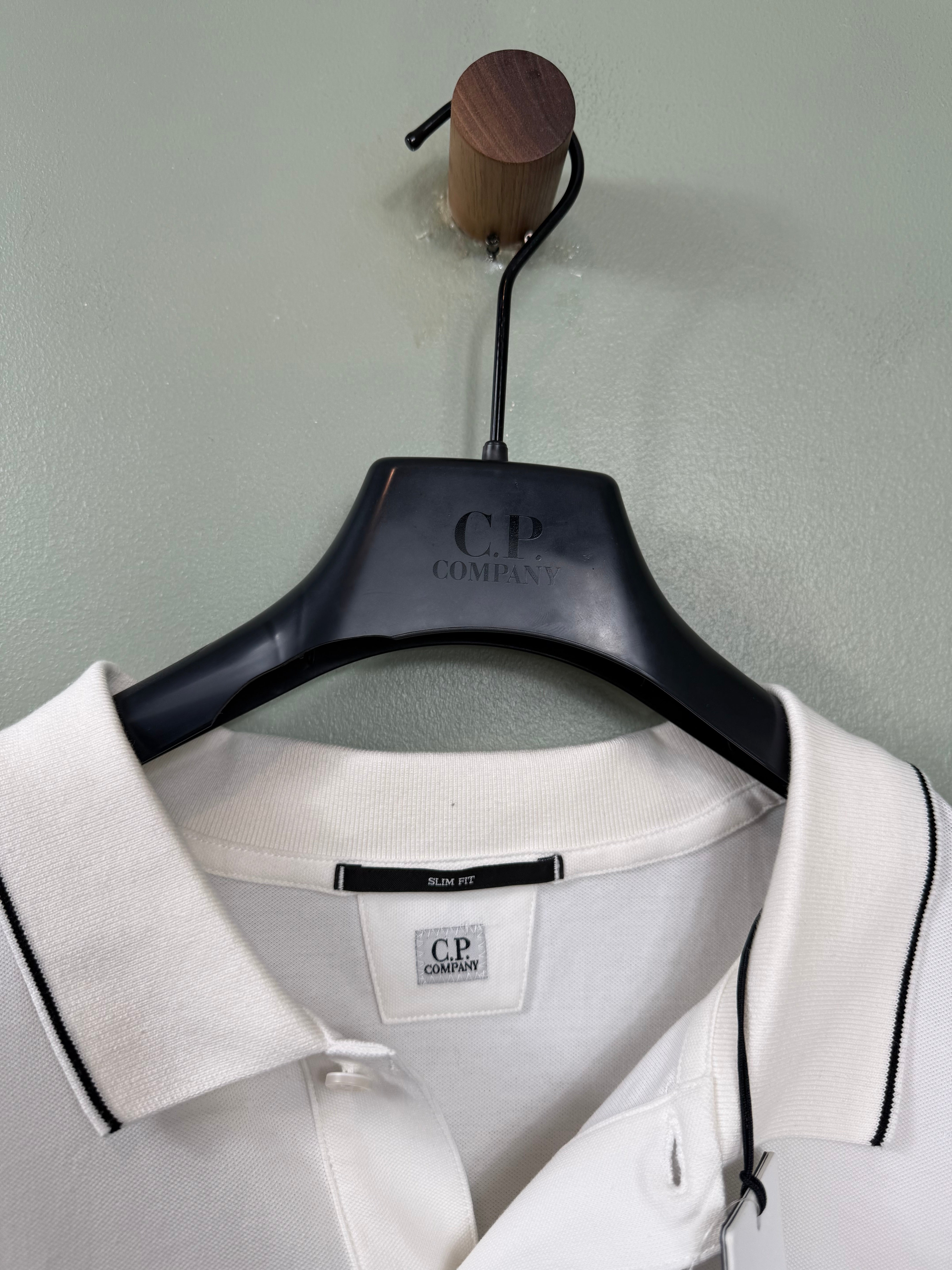 C.P. Company White Slim Fit Polo