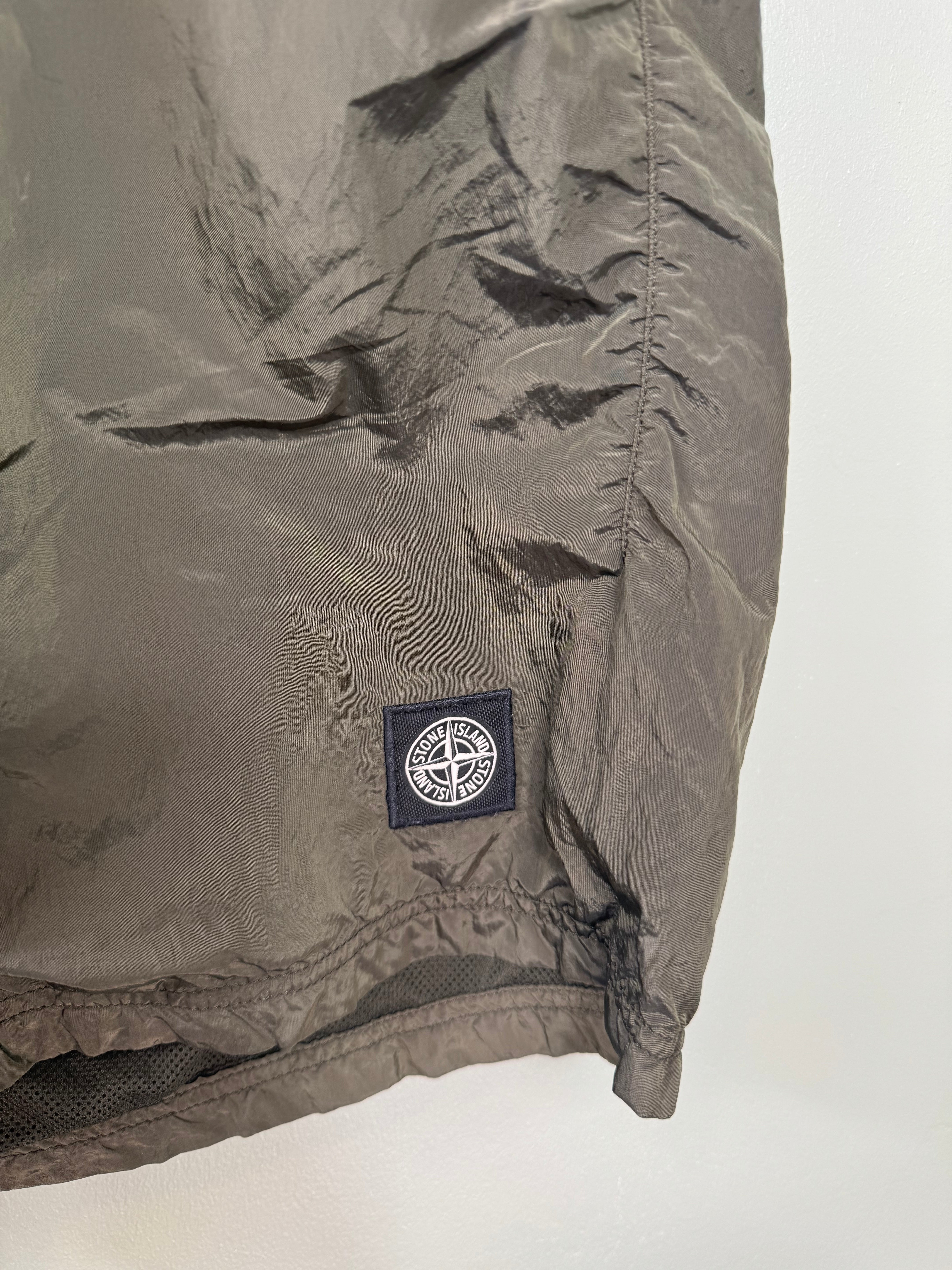 Stone Island Khaki Nylon Metal Shorts