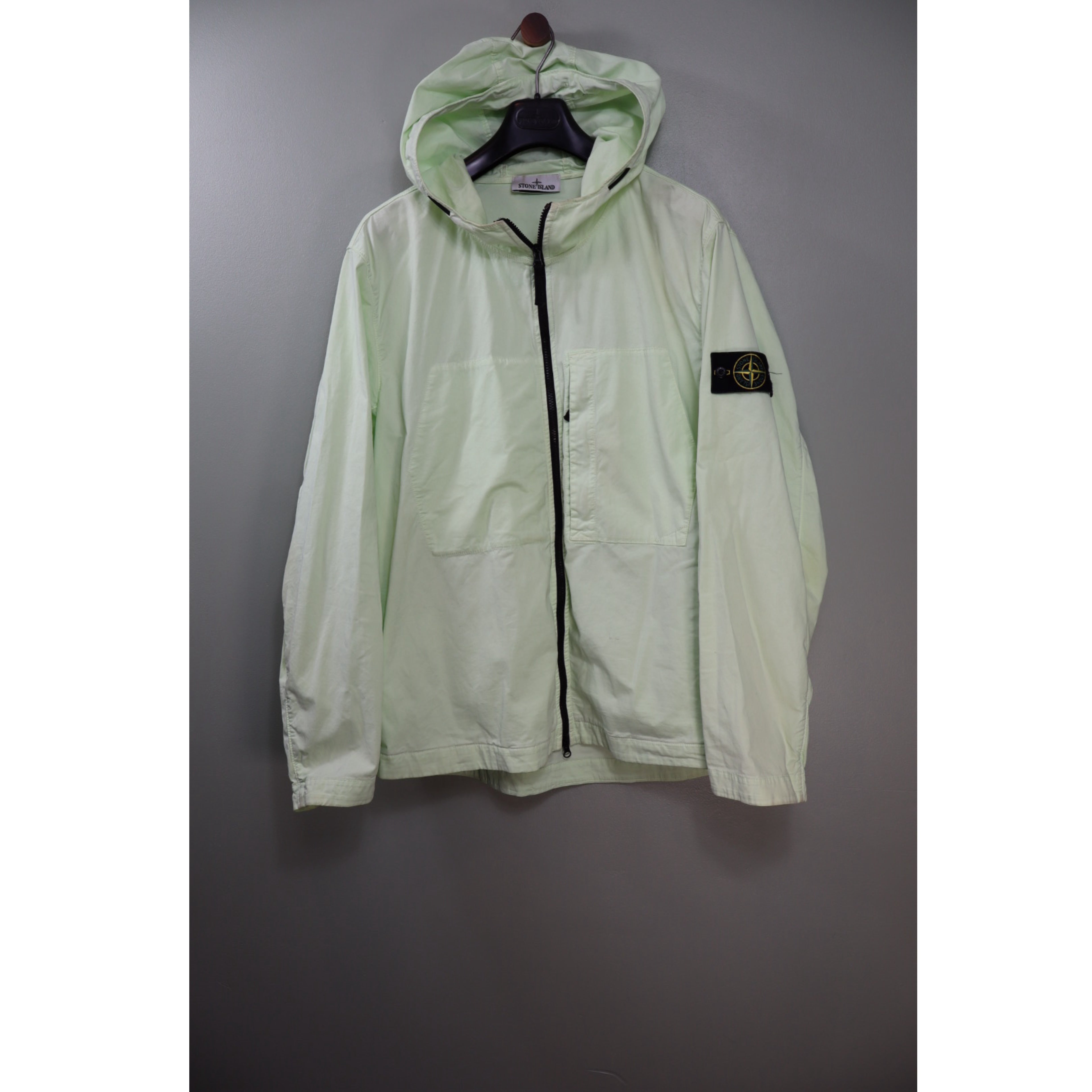 Stone Island Pastel Green Supima Cotton Twill Jacket