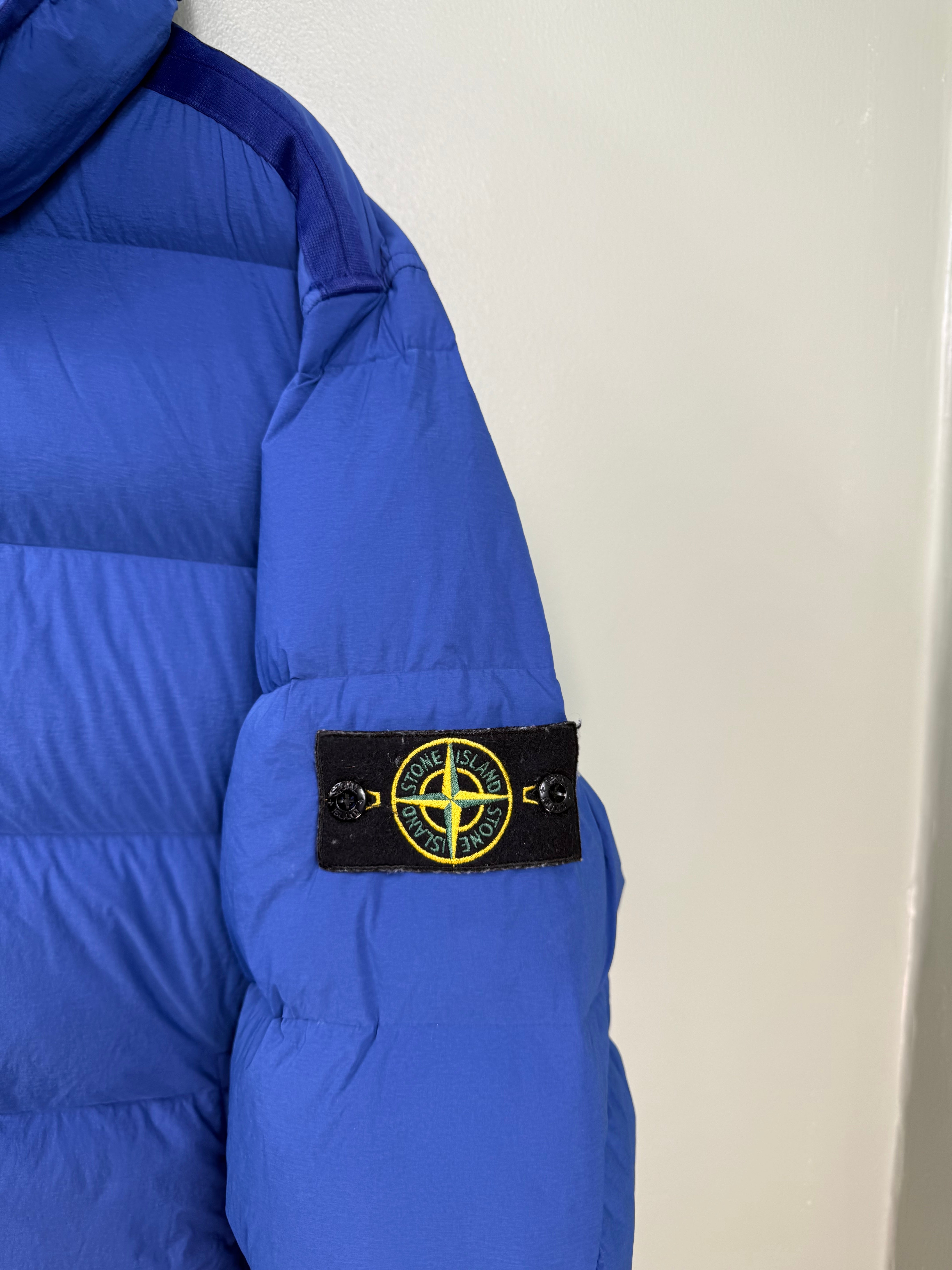 Stone Island Blue Seamless Tunnel Down Jacket