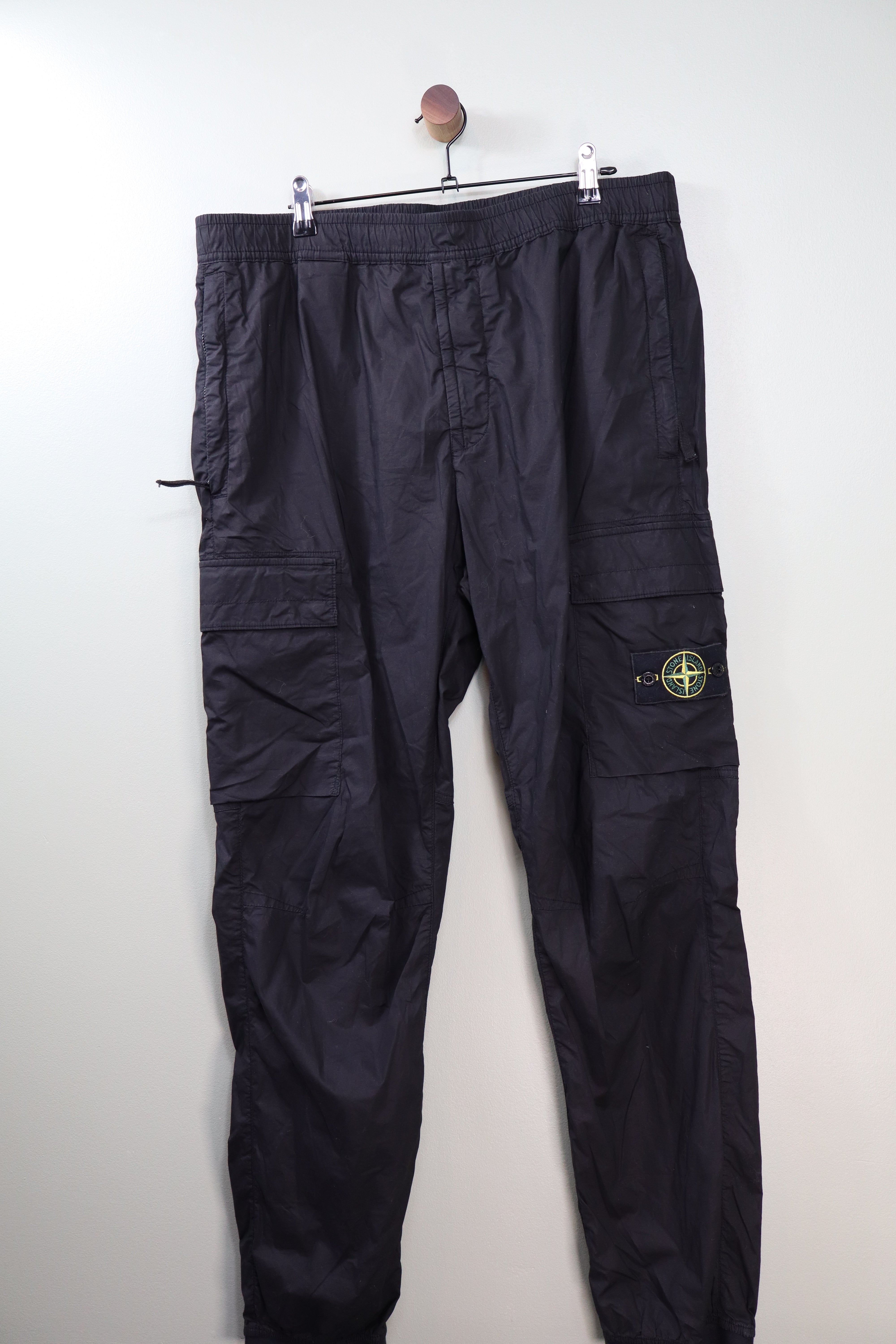 Stone Island Black RE-T Cargo Bottoms