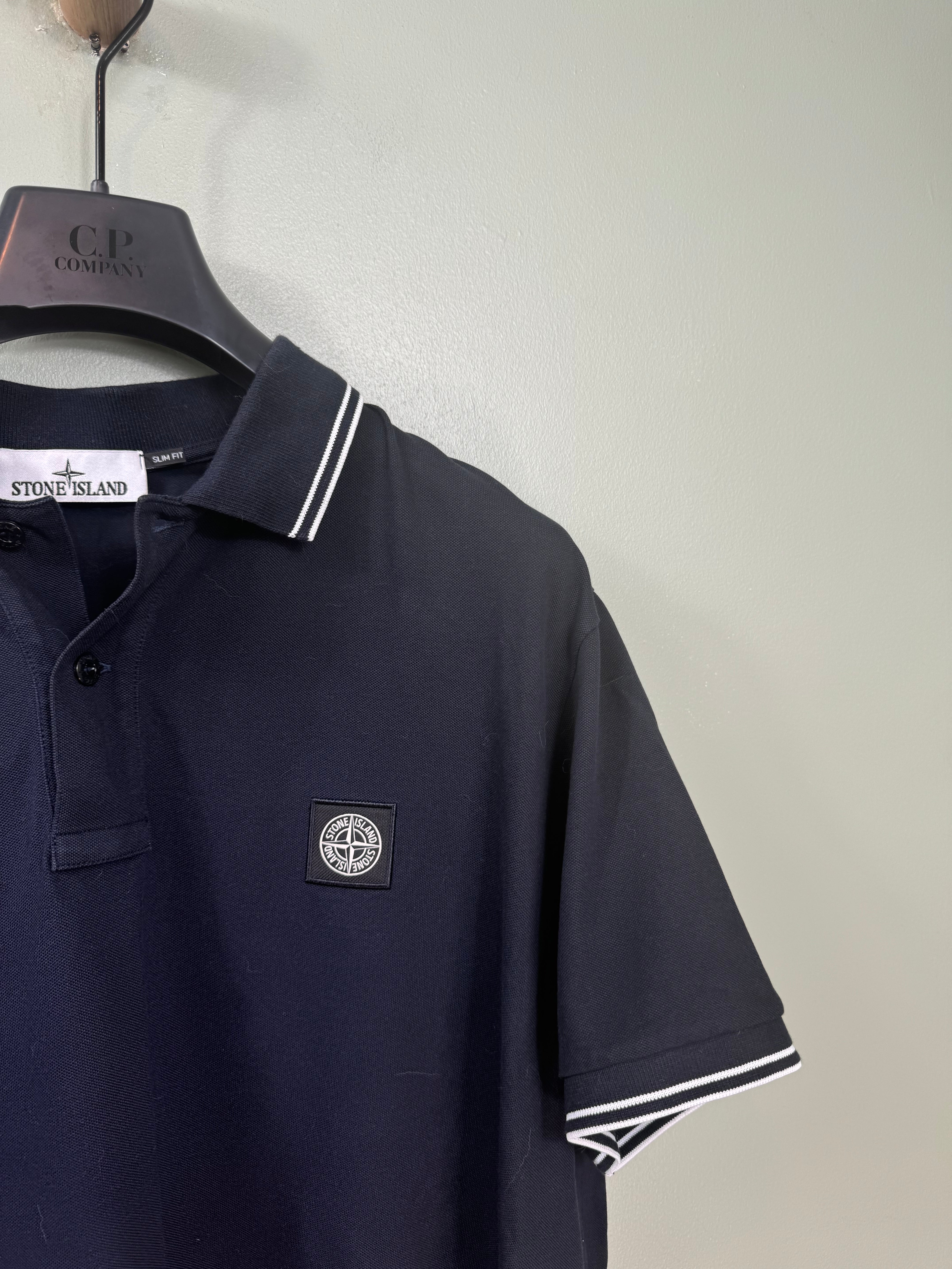 Stone Island Black Slim Polo