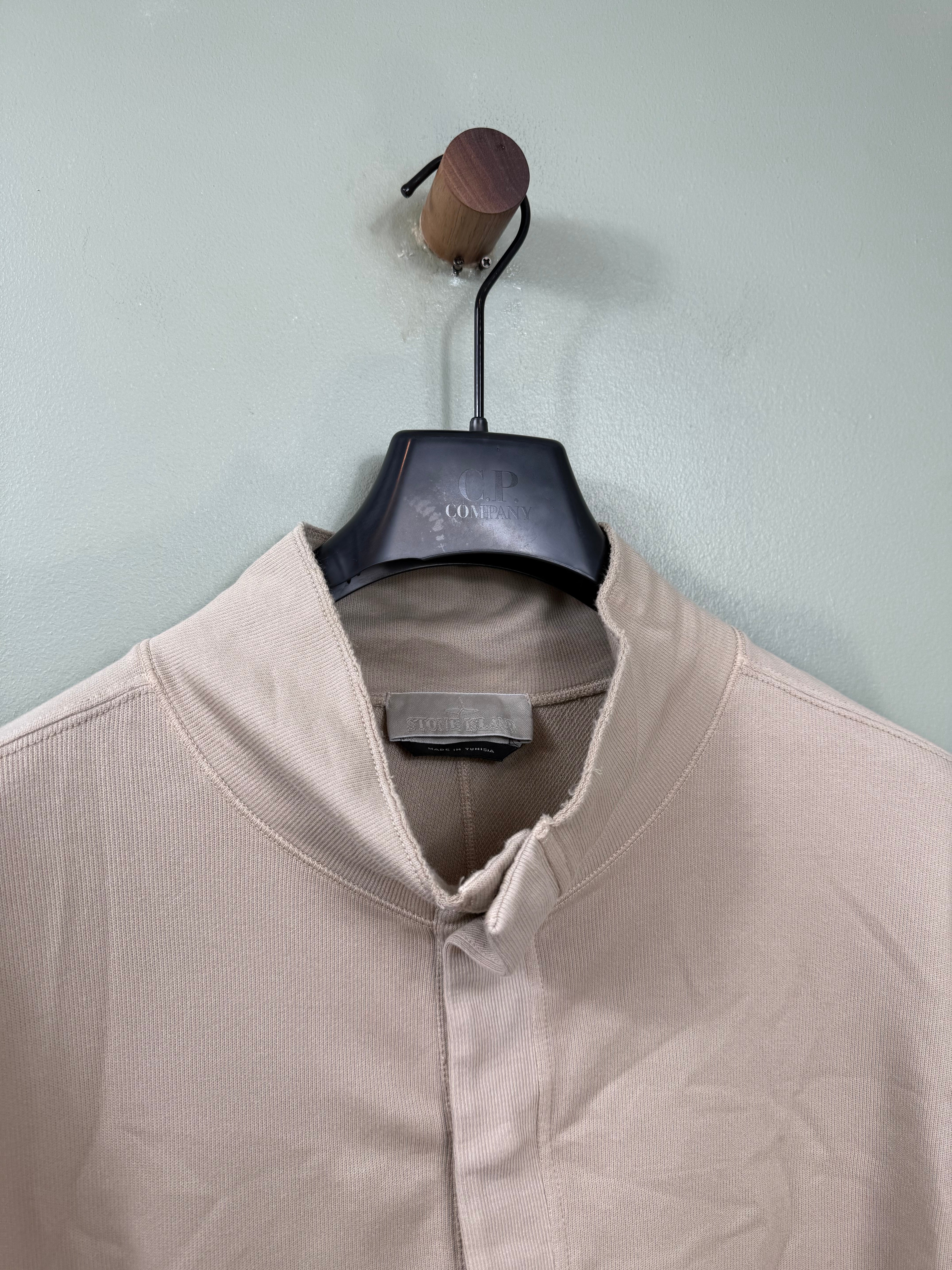 Stone Island Beige 1/4 Button Jumper