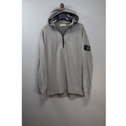 Stone Island Khaki 1/4 Zip Hoodie